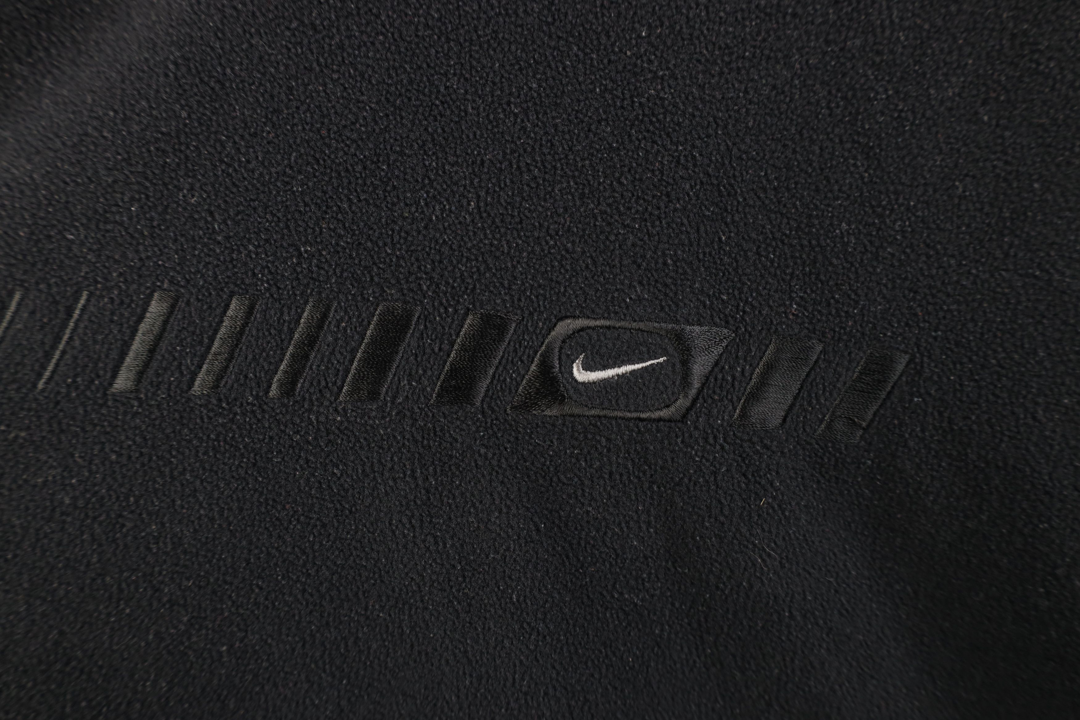 Nike Vintage Y2K Nike Mini Swoosh Fleece Crewneck Sweater Black Size US L / EU 52-54 / 3 - 4 Thumbnail
