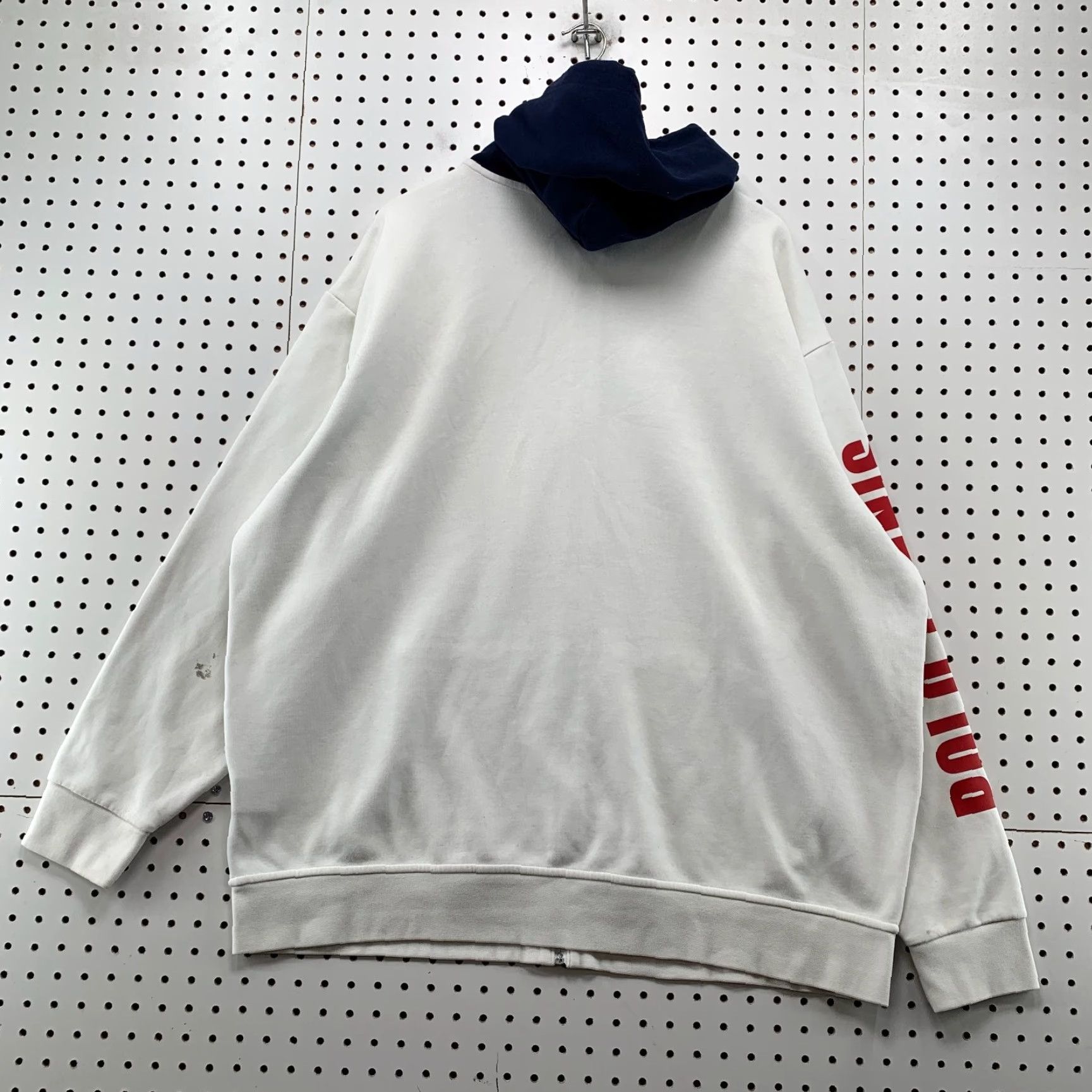 Polo Ralph Lauren Polo Ralph Lauren Tennis Hoodie Sweatshirt Mens XL White Blue Distressed Size US XL / EU 56 / 4 - 2 Thumbnail