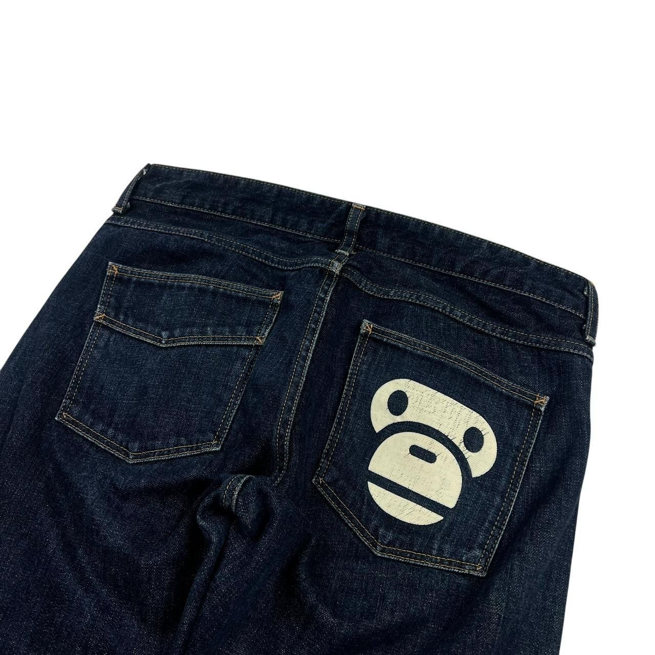 Bape Vintage Women’s Bape Baby Milo Sad Face Jeans - Waist: 33” Size 33" - 4 Thumbnail