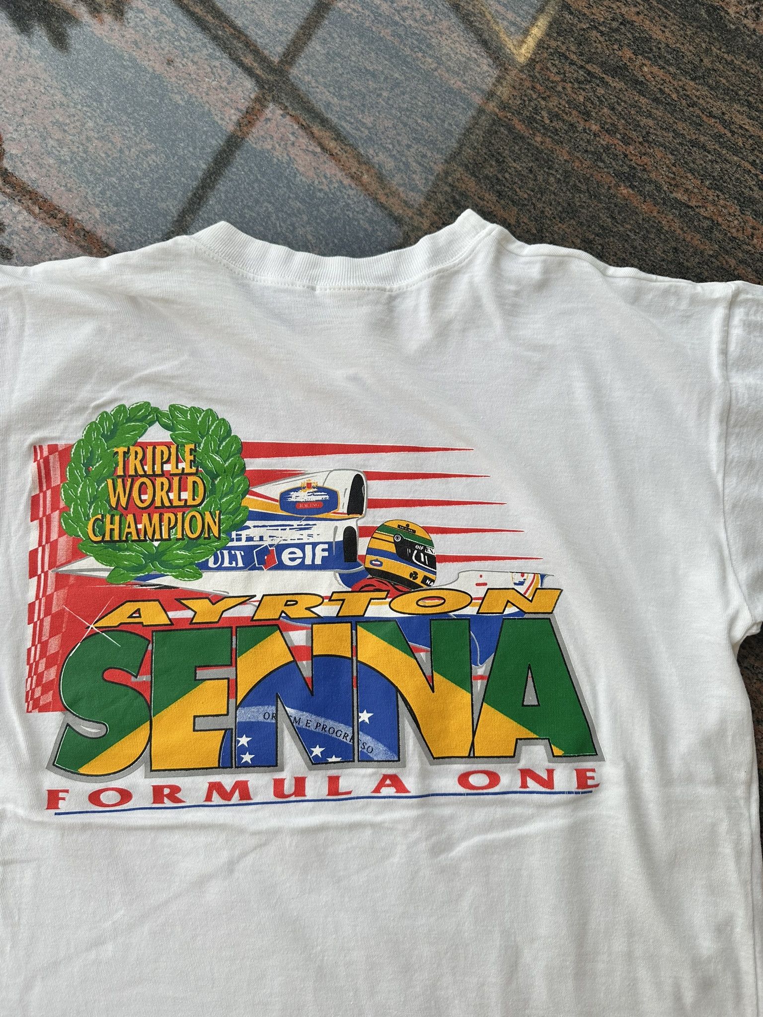 Formula 1 × Vintage Vintage F1 Ayrton Senna T-Shirt Size US L / EU 52-54 / 3 - 1 Thumbnail