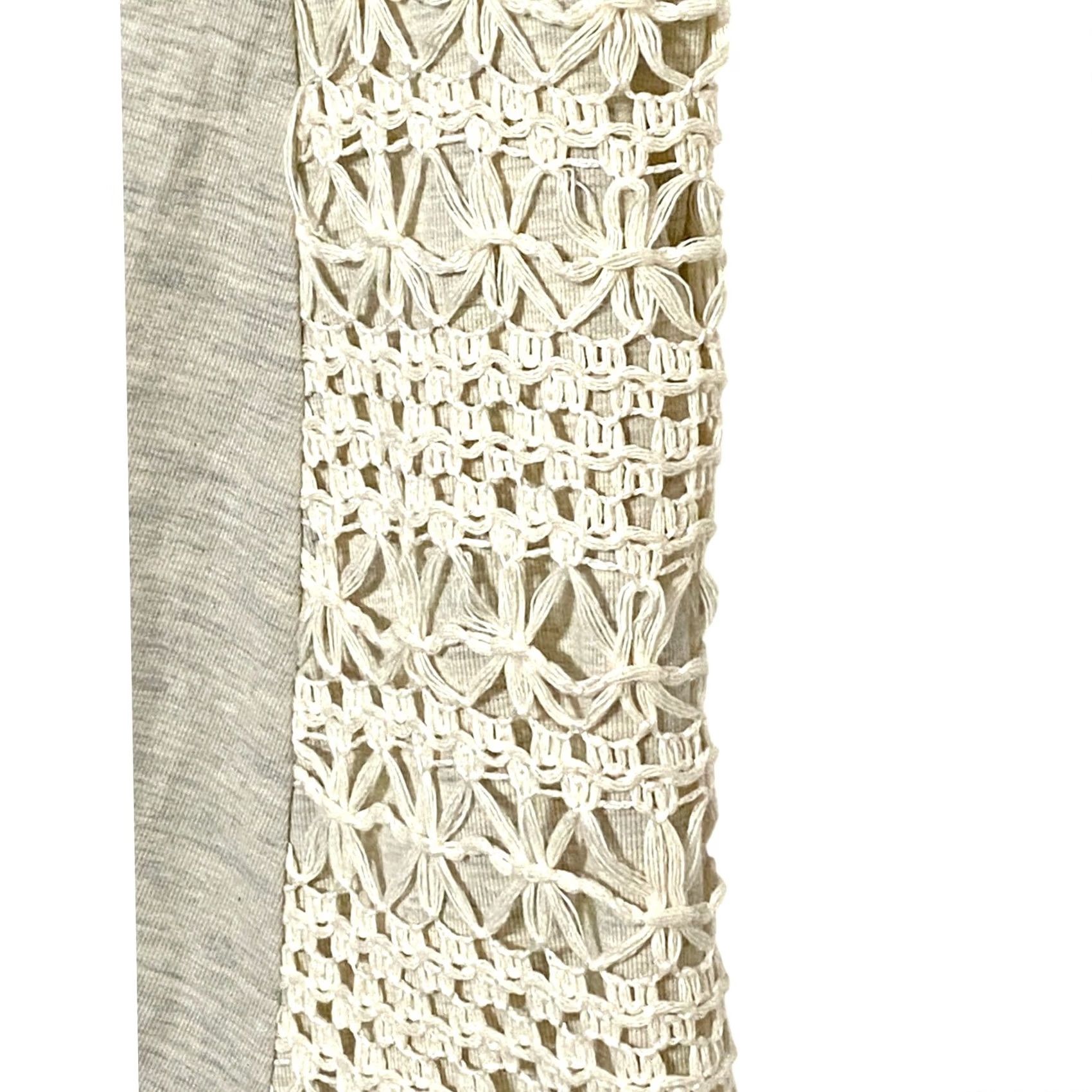 Vintage Hem & Thread Mini Skirt M Eyelet Crochet Coquette Feminine Festival NWT Cream Short Geometric Boho Spring Summer Women Womens XS? Size 32" / US 10 / IT 46 - 2 Thumbnail