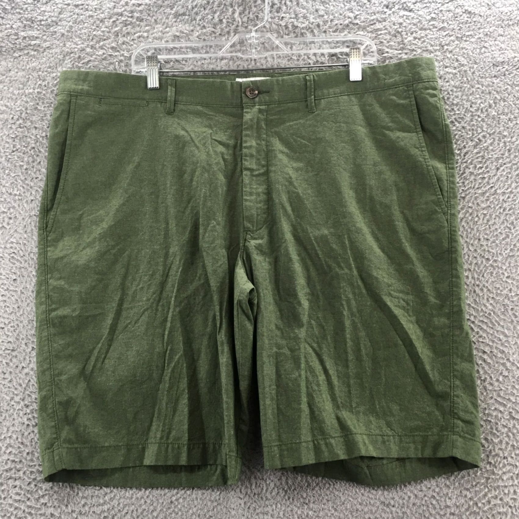 Vintage Goodfellow & Co Linden Chino Shorts Mens 42 Green Cotton Casual Zip Fly Size US 42 / EU 58 - 2 Thumbnail