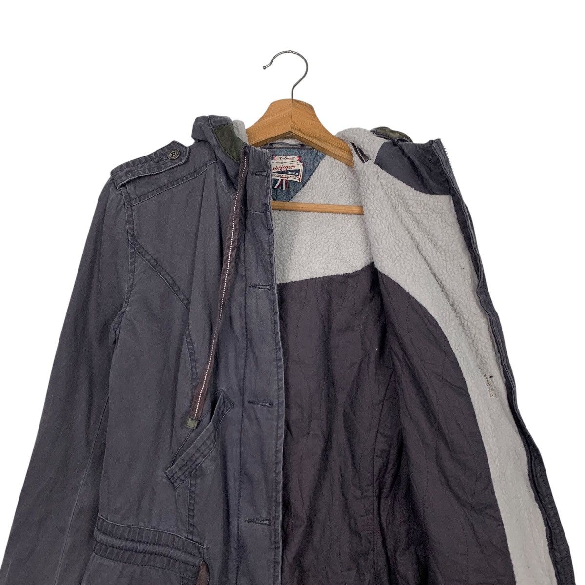 Tommy Hilfiger 90’s HILFIGER DENIM Hooded Long Coat Parka #2458-C110 Size US XS / EU 42 / 0 - 12 Thumbnail