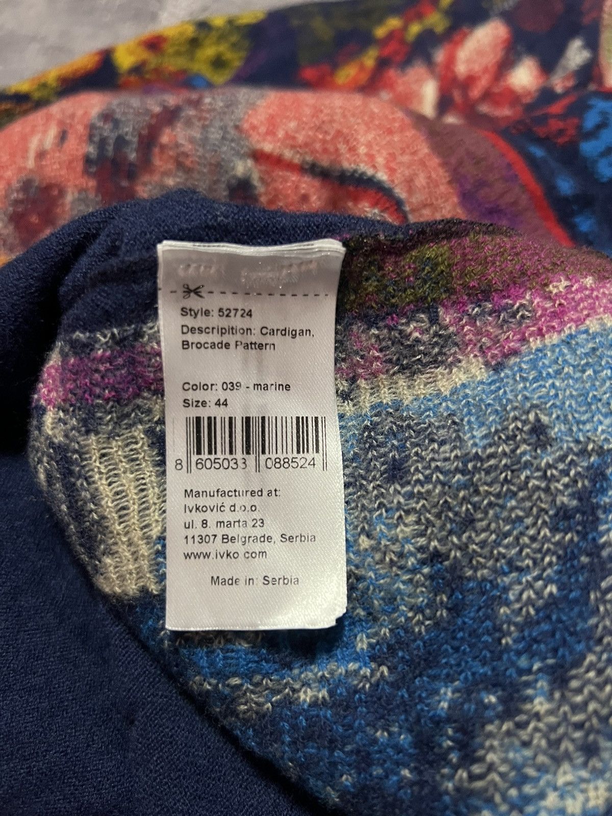Other Ivko Long Cardigan Knit Sweater Floral Wool Vintage Brocade Size S / US 4 / IT 40 - 6 Thumbnail