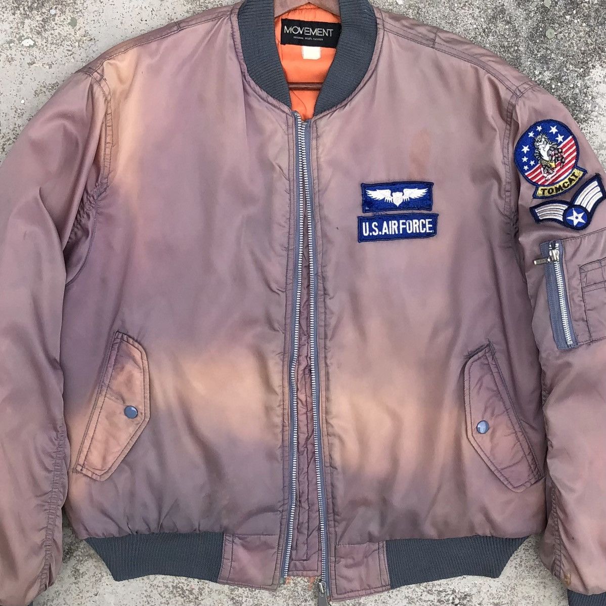 Vintage Vintage Sun Faded U.S.Air Force Tomcat Ma-1 Bomber Jacket Size US L / EU 52-54 / 3 - 2 Thumbnail