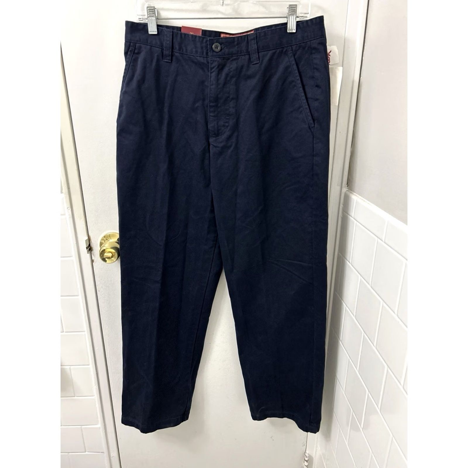 Izod VINTAGE was not in original title; IZOD Luxury Sport Officers Chinos Pants Mens 32x30 Navy Blue YKK NWT Size US 32 / EU 48 - 7 Thumbnail