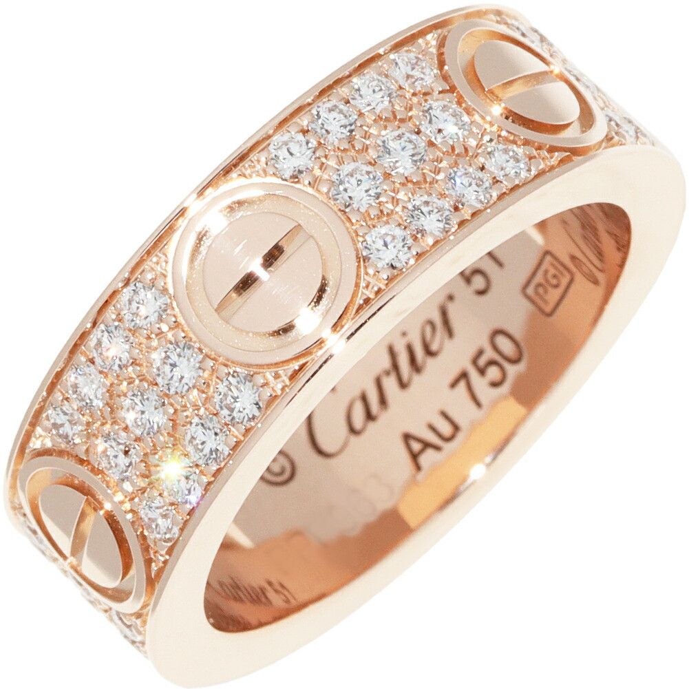 Cartier Cartier Cartier K18PG Love Ring Ring B40876 Size 11 Leather Ring B40876 DUTY FREE for USA Size ONE SIZE - 1 Thumbnail