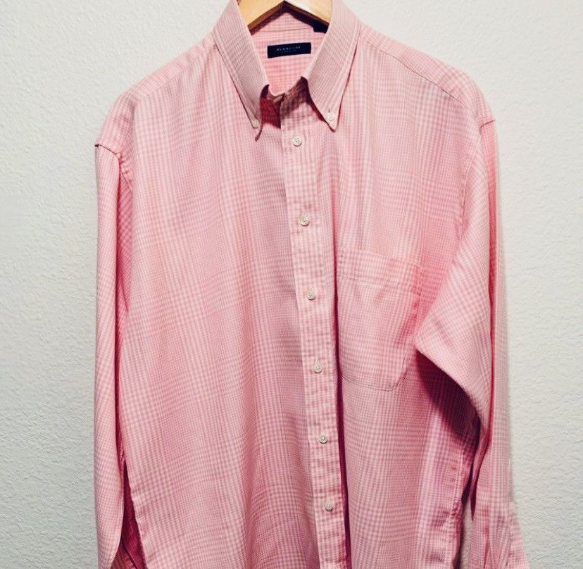 Burberry Burberry Pink Plaid Button-down Shirt Size Size US L / EU 52-54 / 3 - 1 Thumbnail