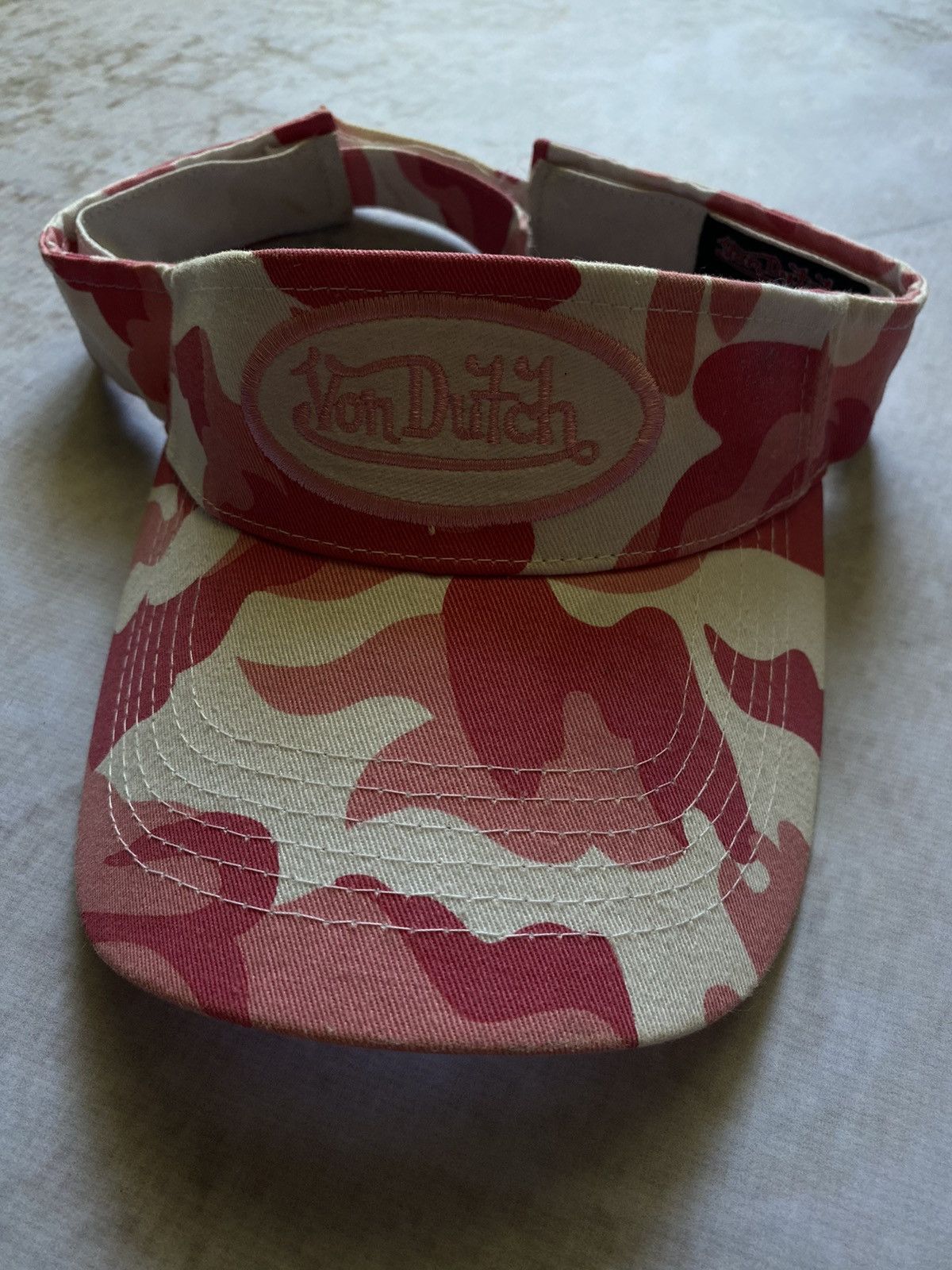 Vintage × Von Dutch Vintage Von Dutch Pink Camo Visor Cap Y2k Hype Rare Japanese Size ONE SIZE - 1 Thumbnail