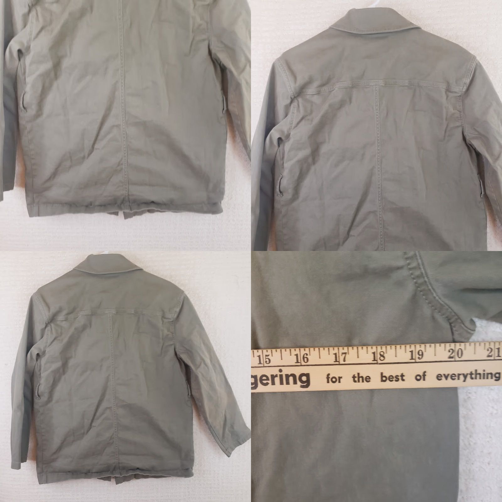 Lucky Brand Lucky Brand Women's S Army Green Barn Short Jacket Pockets No Buttons Or Zipper Size 28" / US 6 / IT 42 - 9 Thumbnail
