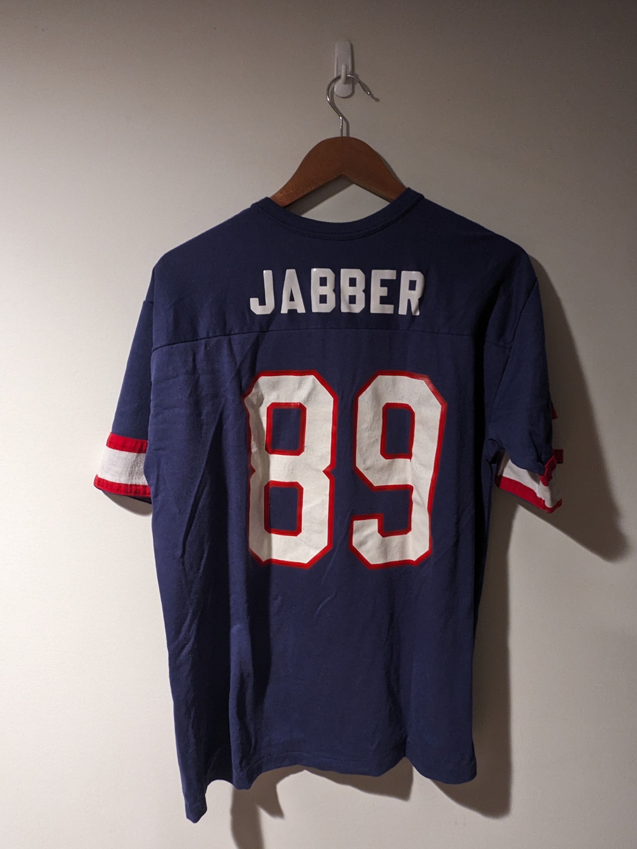 NFL × Vintage Vintage 90s New York Giants #89 Jabber XL 3/4 Sleeve T-Shirt Size US XL / EU 56 / 4 - 8 Thumbnail