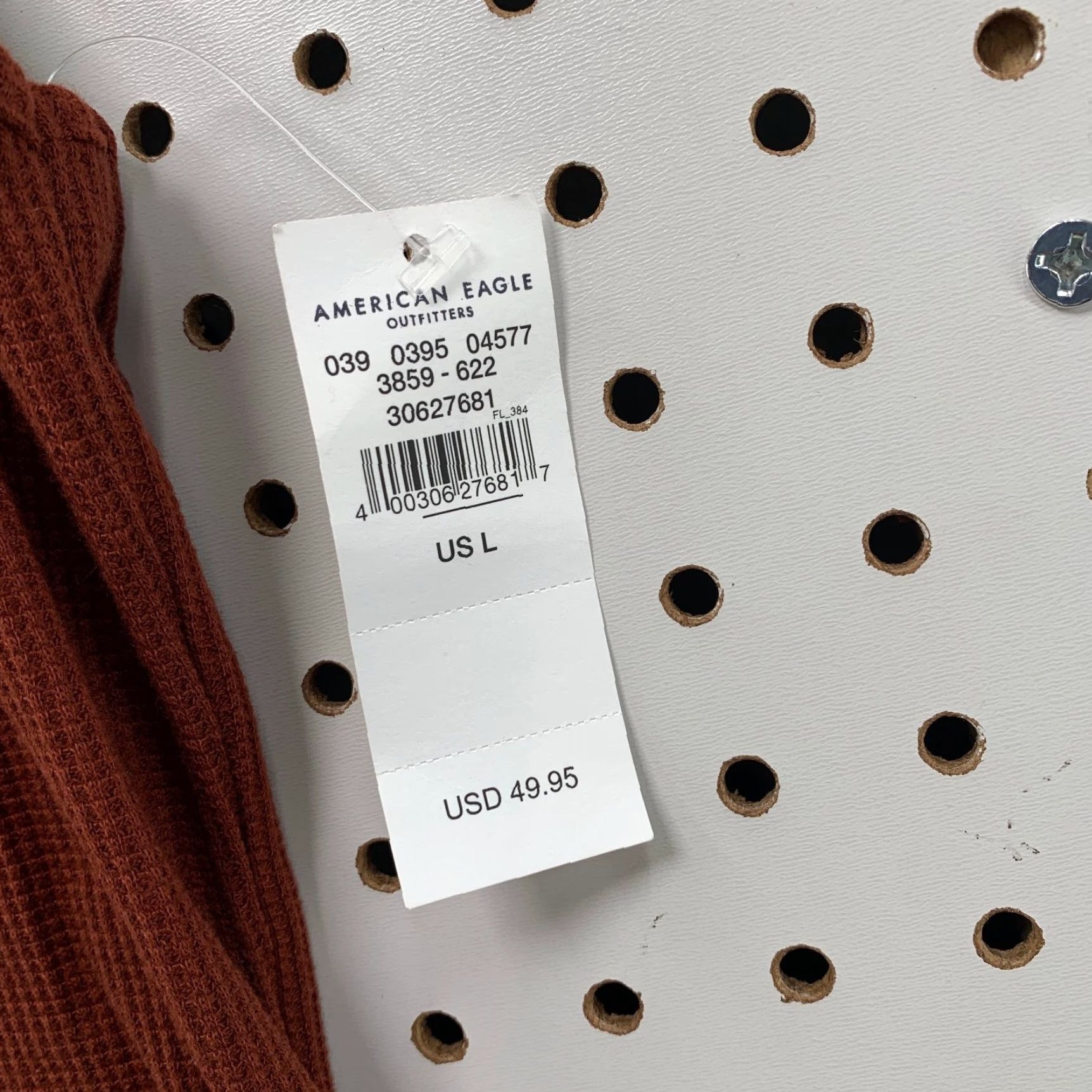 American Eagle Outfitters American Eagle Outfitters Dress Women Large Waffle Knit Bodycon Midi Maroon Size L / US 10 / IT 46 - 3 Thumbnail