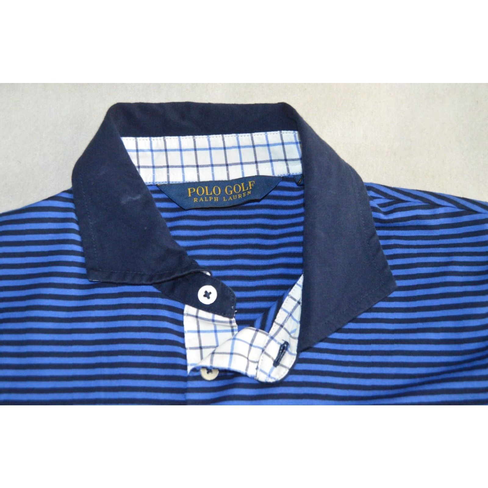 Ralph Lauren Ralph Lauren Polo Golf Polo Shirt Blue Stripe Small Adult Men Polo Shirt Blue Stripe Small Size US S / EU 44-46 / 1 - 4 Thumbnail