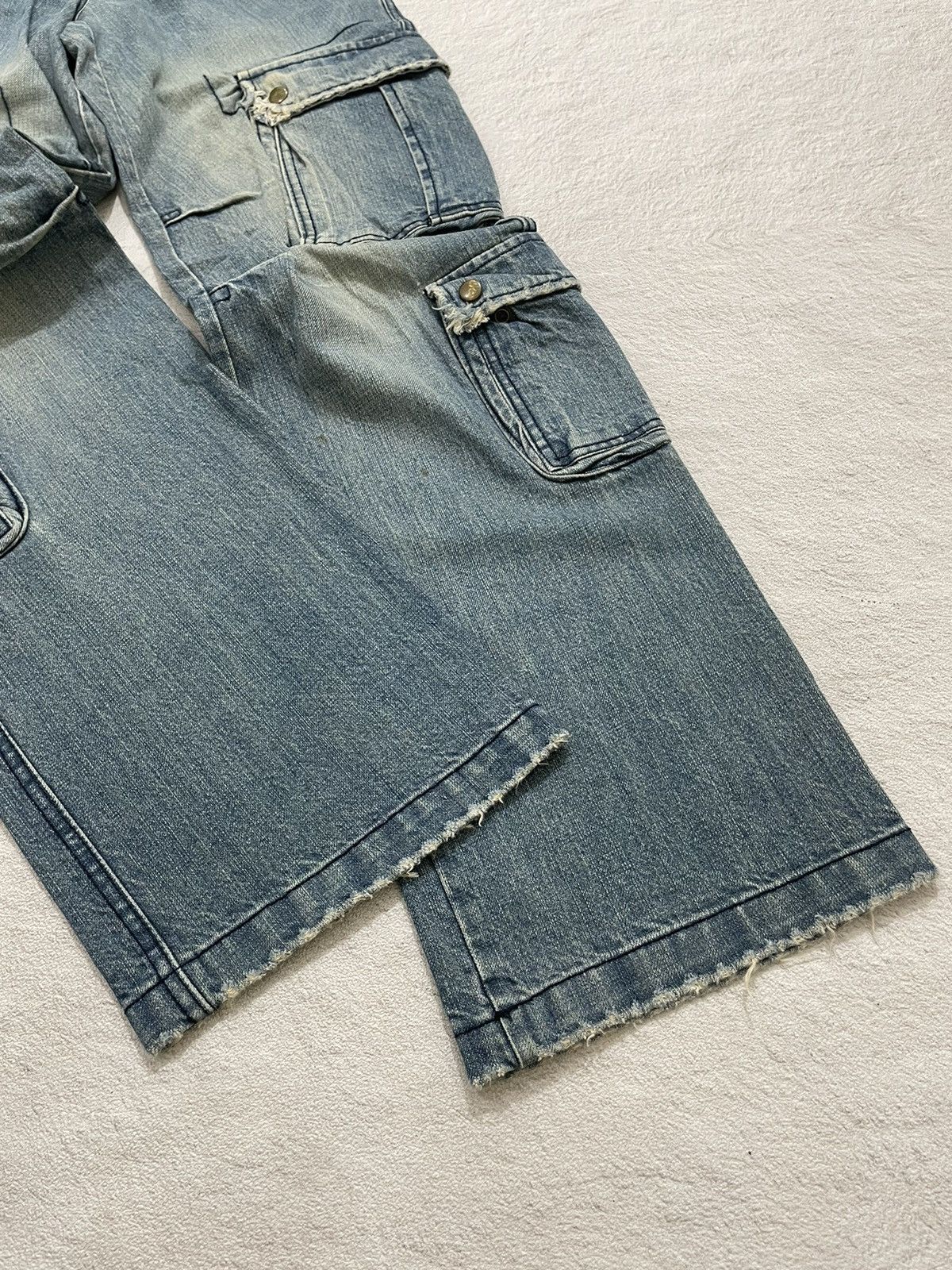 Kapital 2000s Cargo Multi Pocket Faded Baggy Jeans y2k Style Size US 28 / EU 44 - 5 Thumbnail