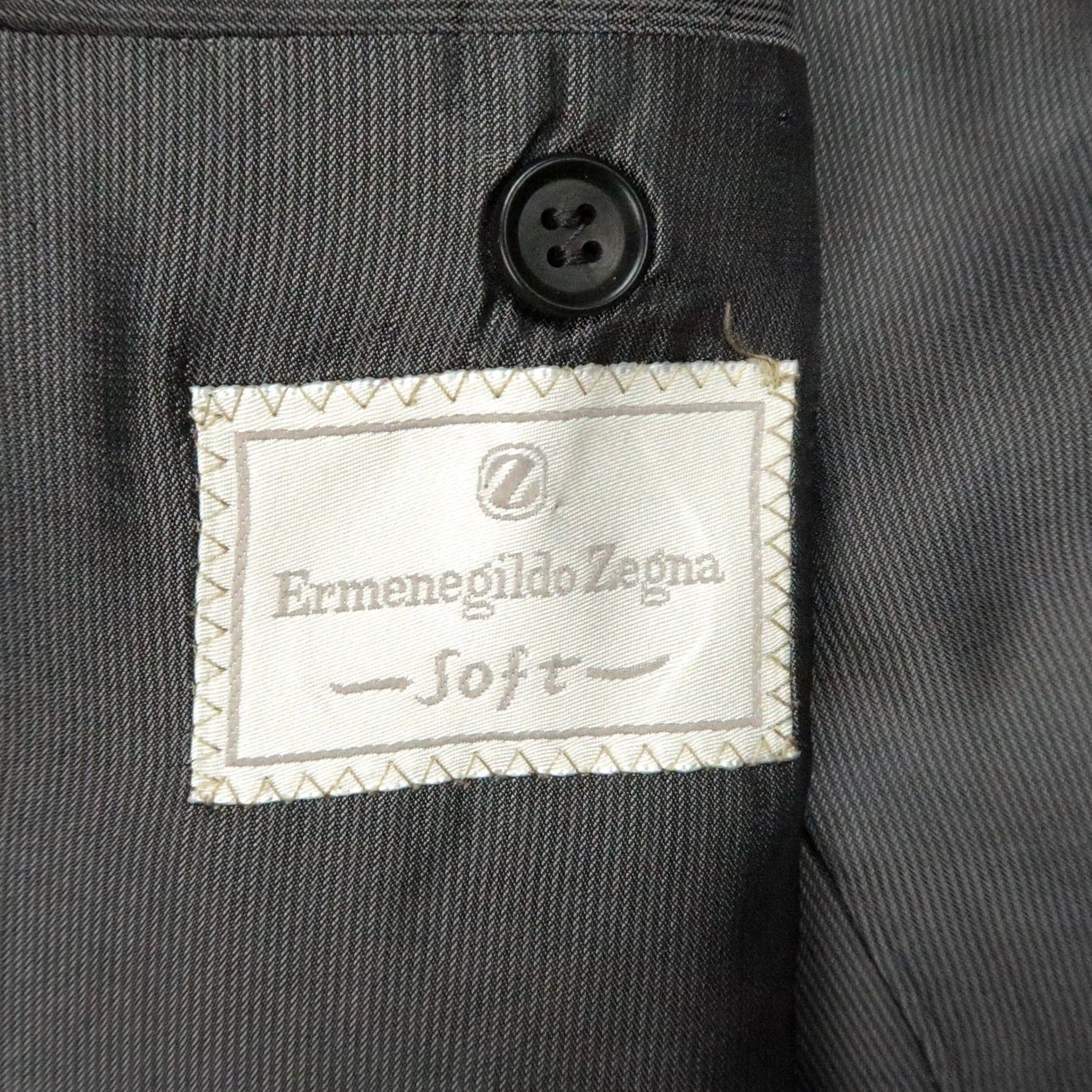 Ermenegildo Zegna Ermenegildo Zegna Blazer Mens 46R Gray Stripe Wool Sport Coat Size 46R - 3 Thumbnail