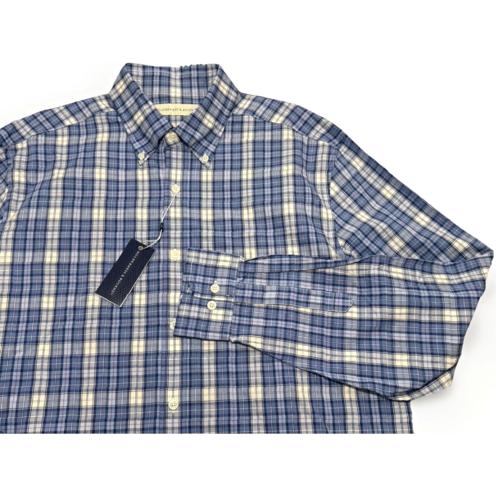 Vintage Holderness & Bourne The Andrews Shirt Button-Up Plaid Blue XL Men’s Tailored Regular Sleeve Long Size US XL / EU 56 / 4 - 2 Thumbnail