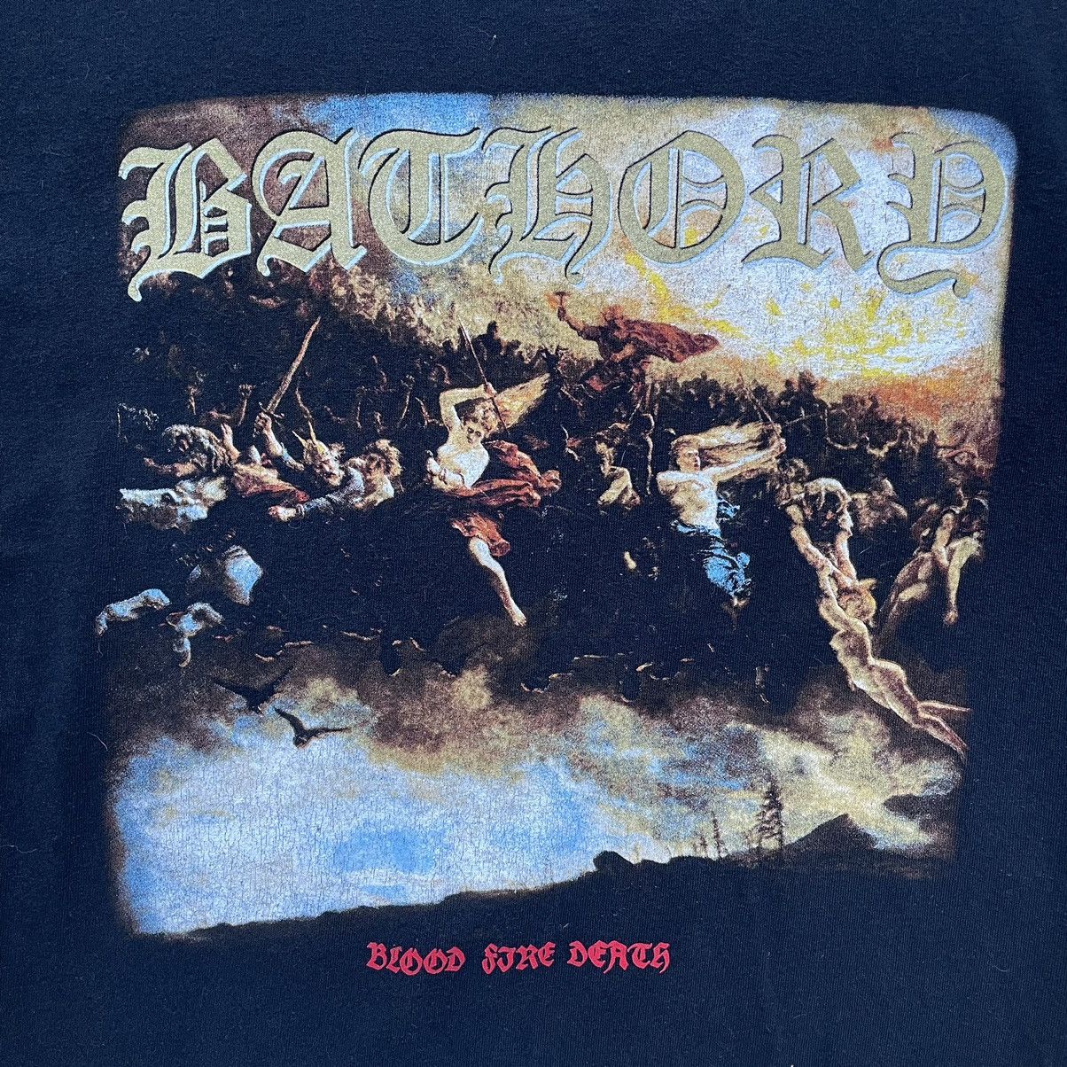 Band Tees × Vintage Vintage Bathory Blood Fire Death Shirt Size Large Size US L / EU 52-54 / 3 - 2 Thumbnail