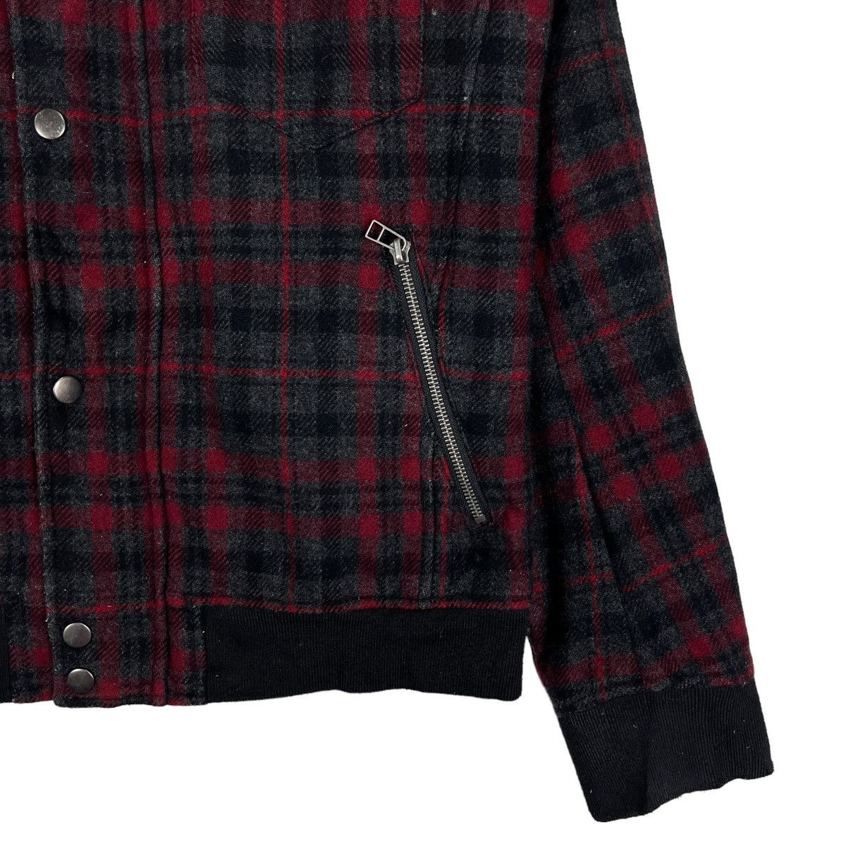 Japanese Brand 🔥 SEMANTIC DESIGN WOOL PLAID ZIPPER JACKET Size US M / EU 48-50 / 2 - 5 Thumbnail