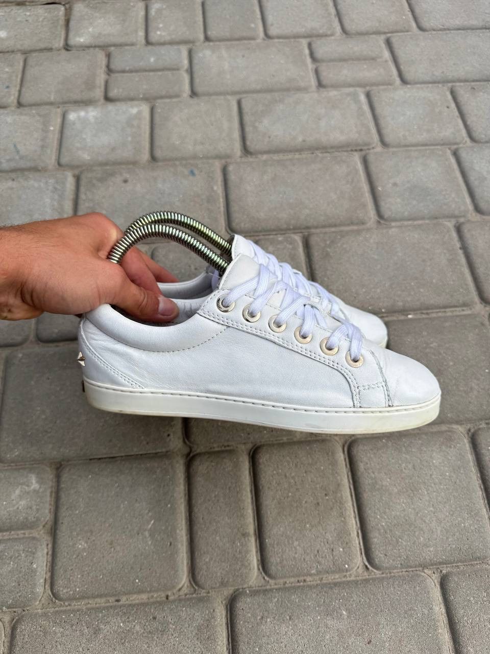 Jimmy Choo Vintage Sneakers Jimmy Choo White Leather Size US 8 / IT 38 - 12 Thumbnail