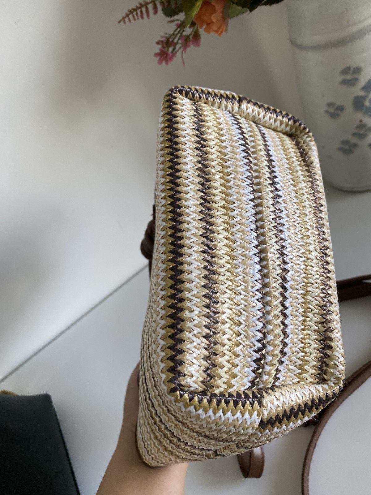 Other Women’s stylish beige handwoven Tote crossbody shoulder Bag Size ONE SIZE - 6 Thumbnail