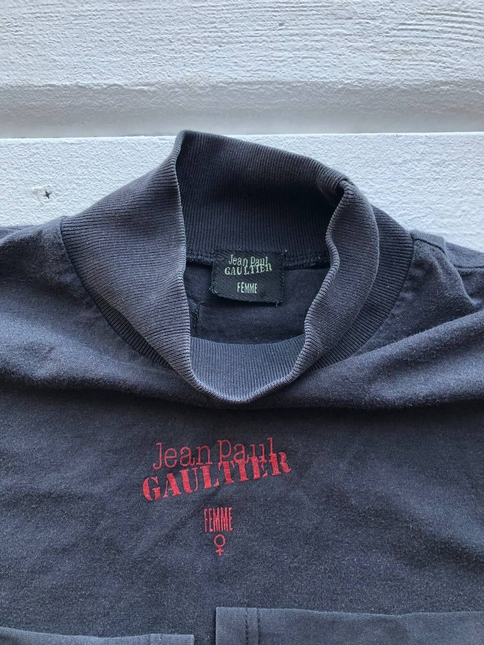 Jean Paul Gaultier 90s Jean Paul Gaultier Centre Logo Cotton Black Long Sleeve Size M / US 6-8 / IT 42-44 - 4 Thumbnail