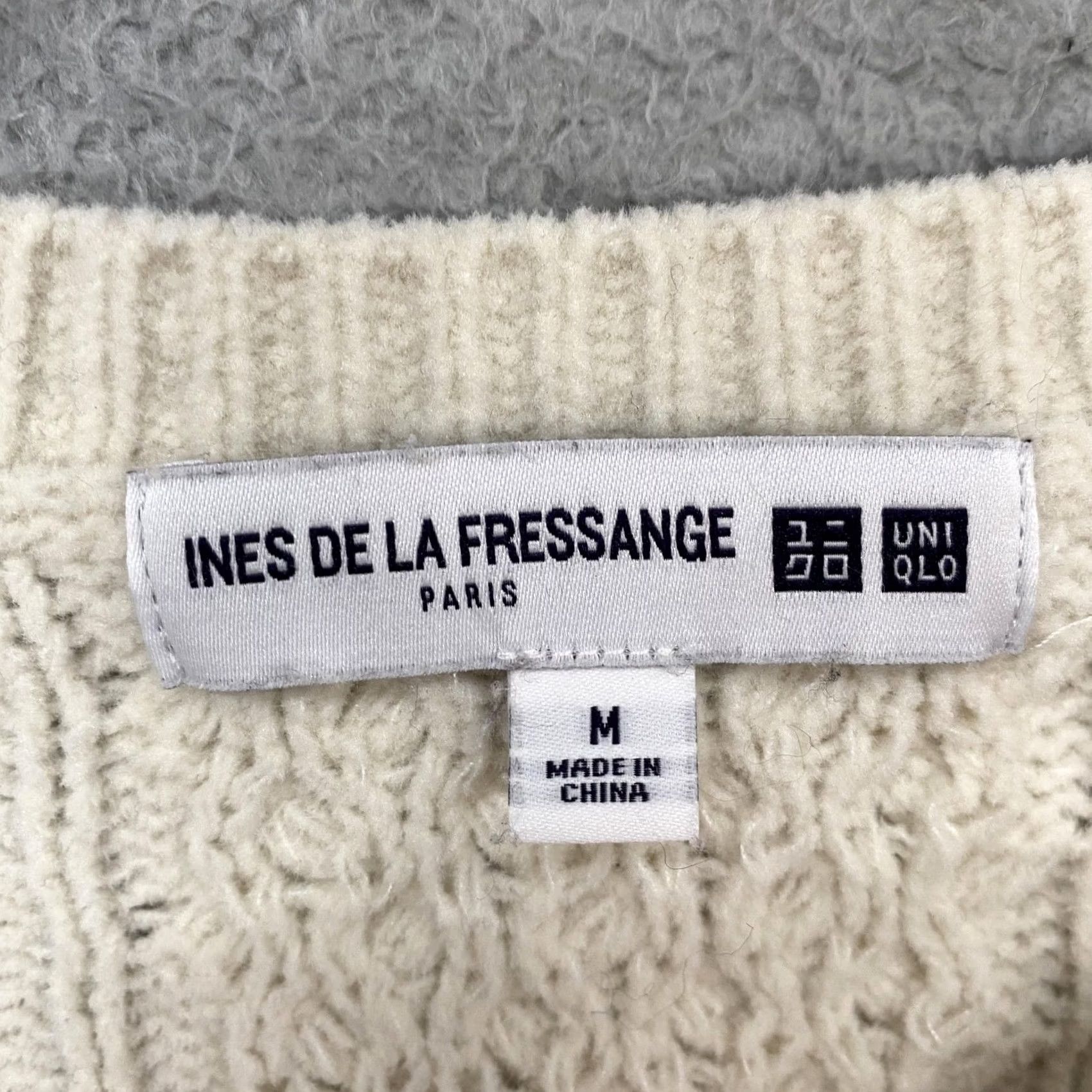 Uniqlo Uniqlo Sweater Womens M White Crew Neck Cable Knit Fisherman Aran Style Knit Heavyweight Winter Casual Size M / US 6-8 / IT 42-44 - 6 Thumbnail