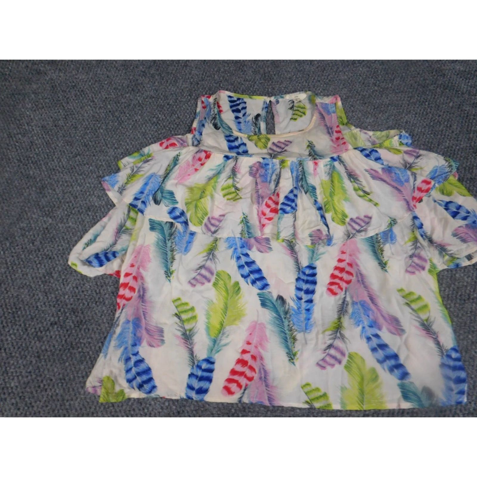 Vintage Entro Blouse Womens Medium blue pullover stretch floral Casual Round Neck Button-Down Sleeveless Size S / US 4 / IT 40 - 4 Thumbnail
