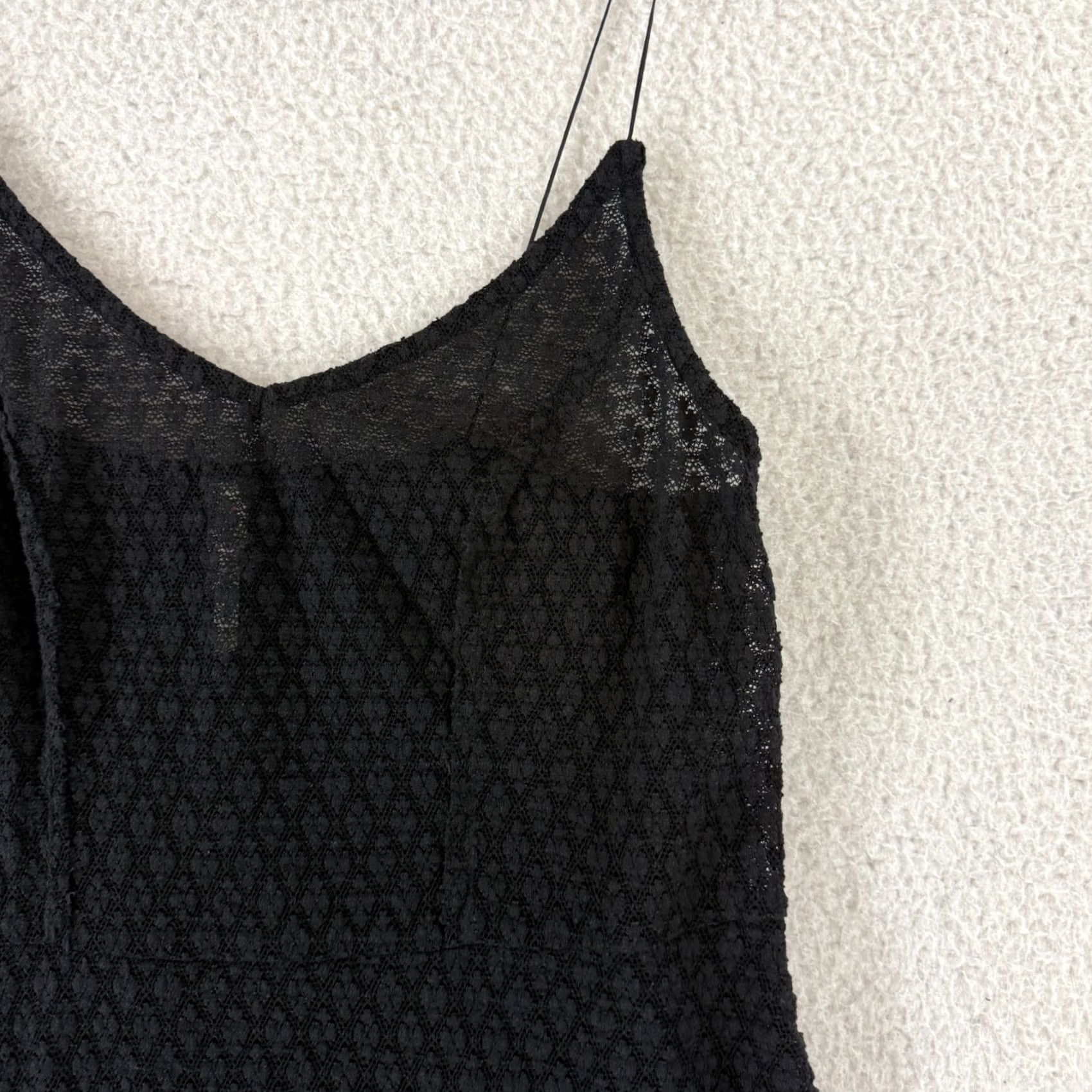 Free People Free People Intimately Mini Lace Slip Dress Womens M Black Layered Sleepwear Size M / US 6-8 / IT 42-44 - 4 Thumbnail
