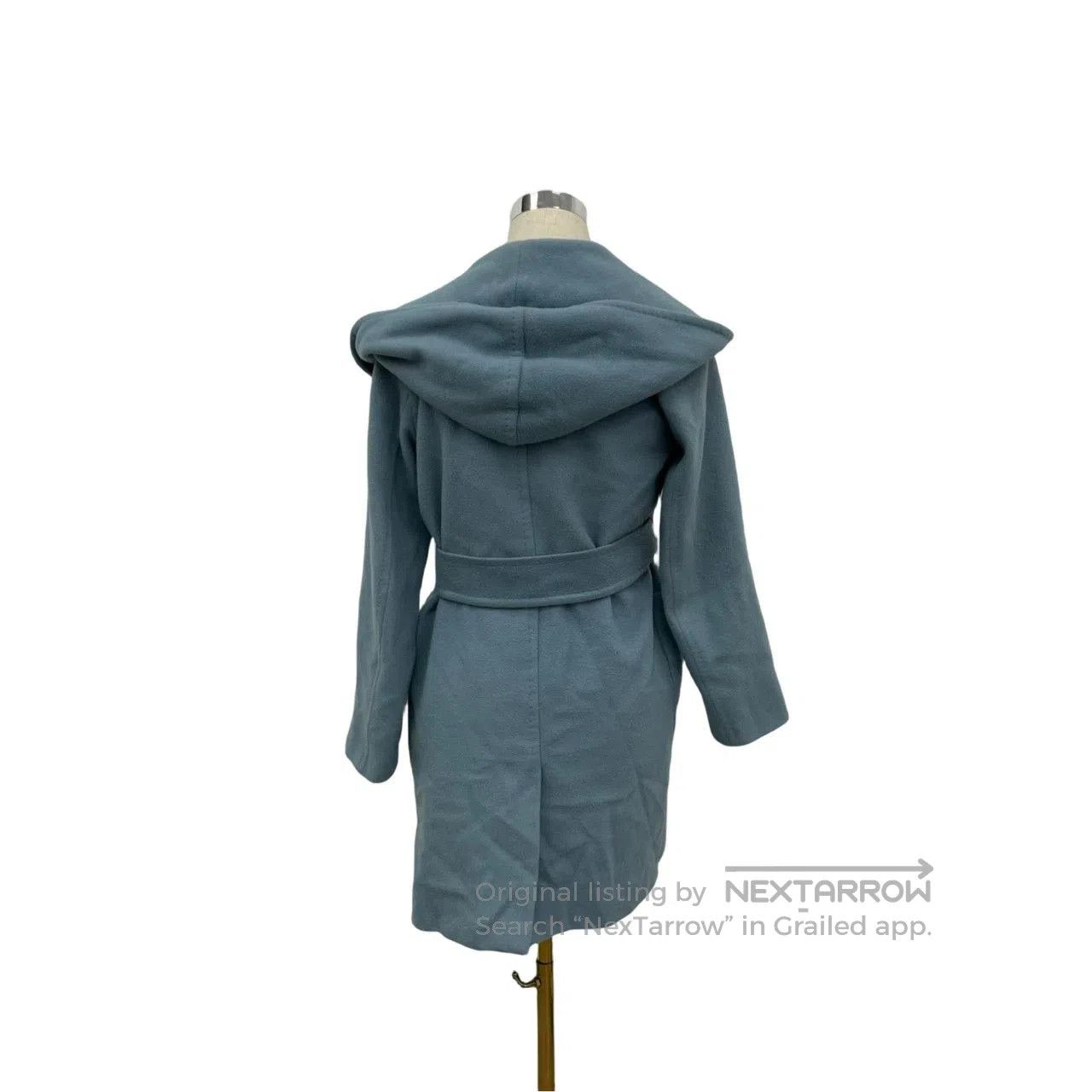 Max Mara MaxMara Blue Hooded Coat. Size M / US 6-8 / IT 42-44 - 2 Thumbnail