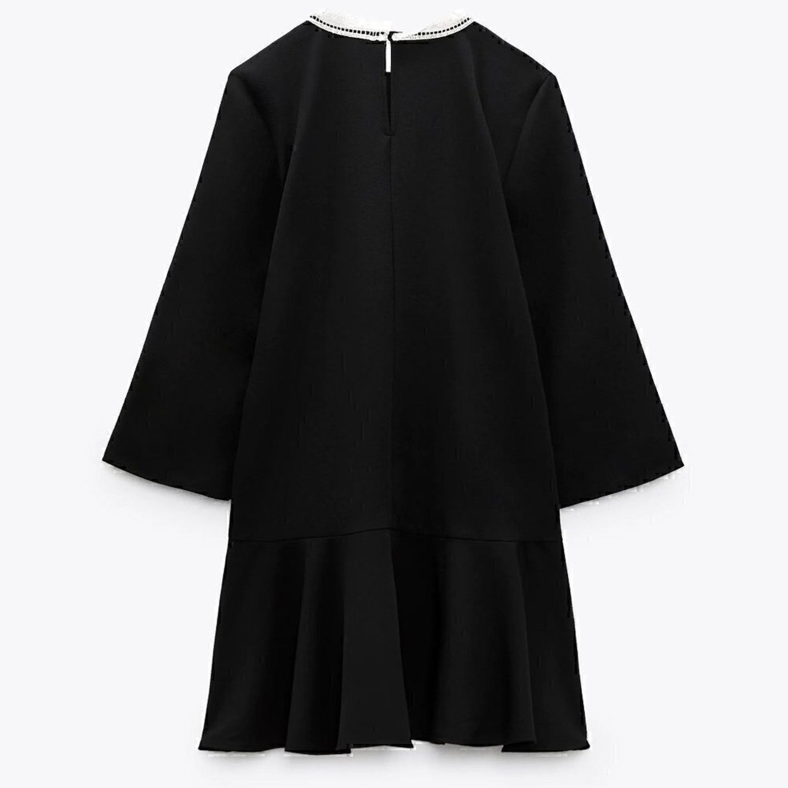 Zara ZARA Mini Dress with Ruffled Hem NWT (S) Size S / US 4 / IT 40 - 14 Thumbnail