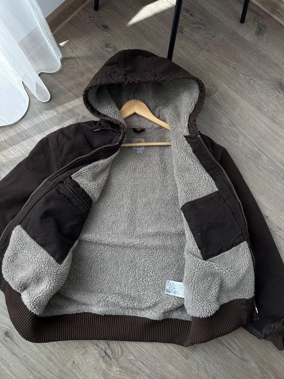 Carhartt × Vintage Vintage Carhartt Workwear Faux Fur Brown Detroit Jacket Size US L / EU 52-54 / 3 - 15 Thumbnail