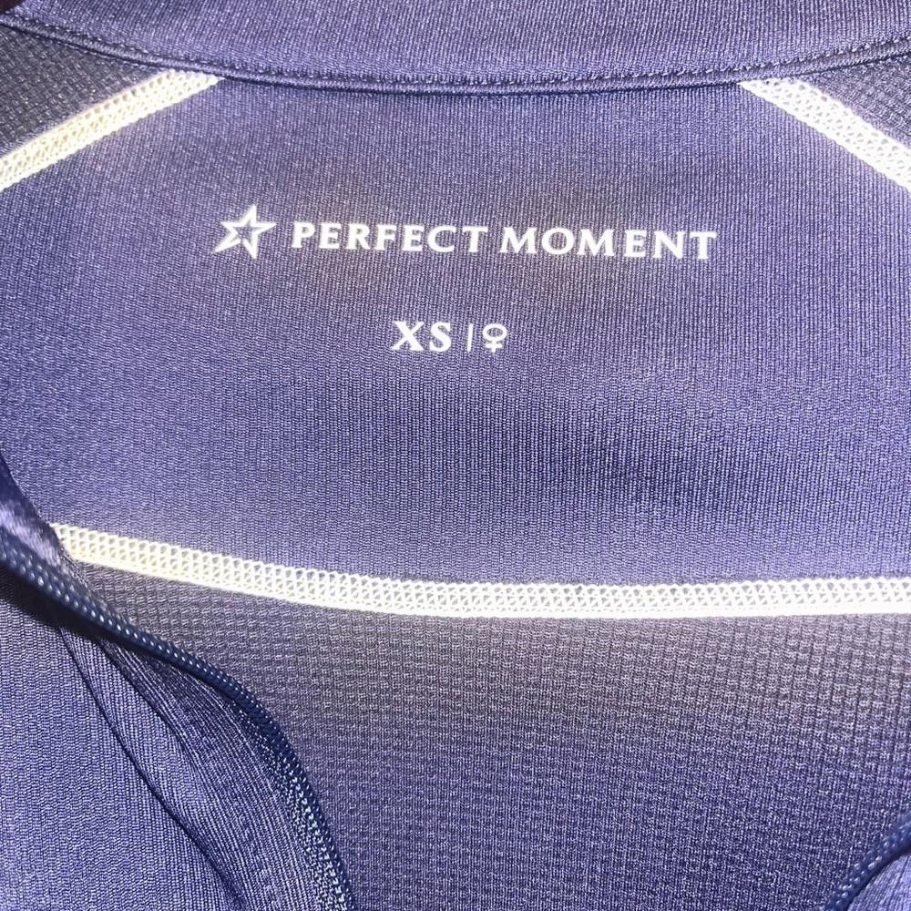 Designer Perfect Moment Navy Blue Zip-Up Top Size XS / US 0-2 / IT 36-38 - 3 Thumbnail
