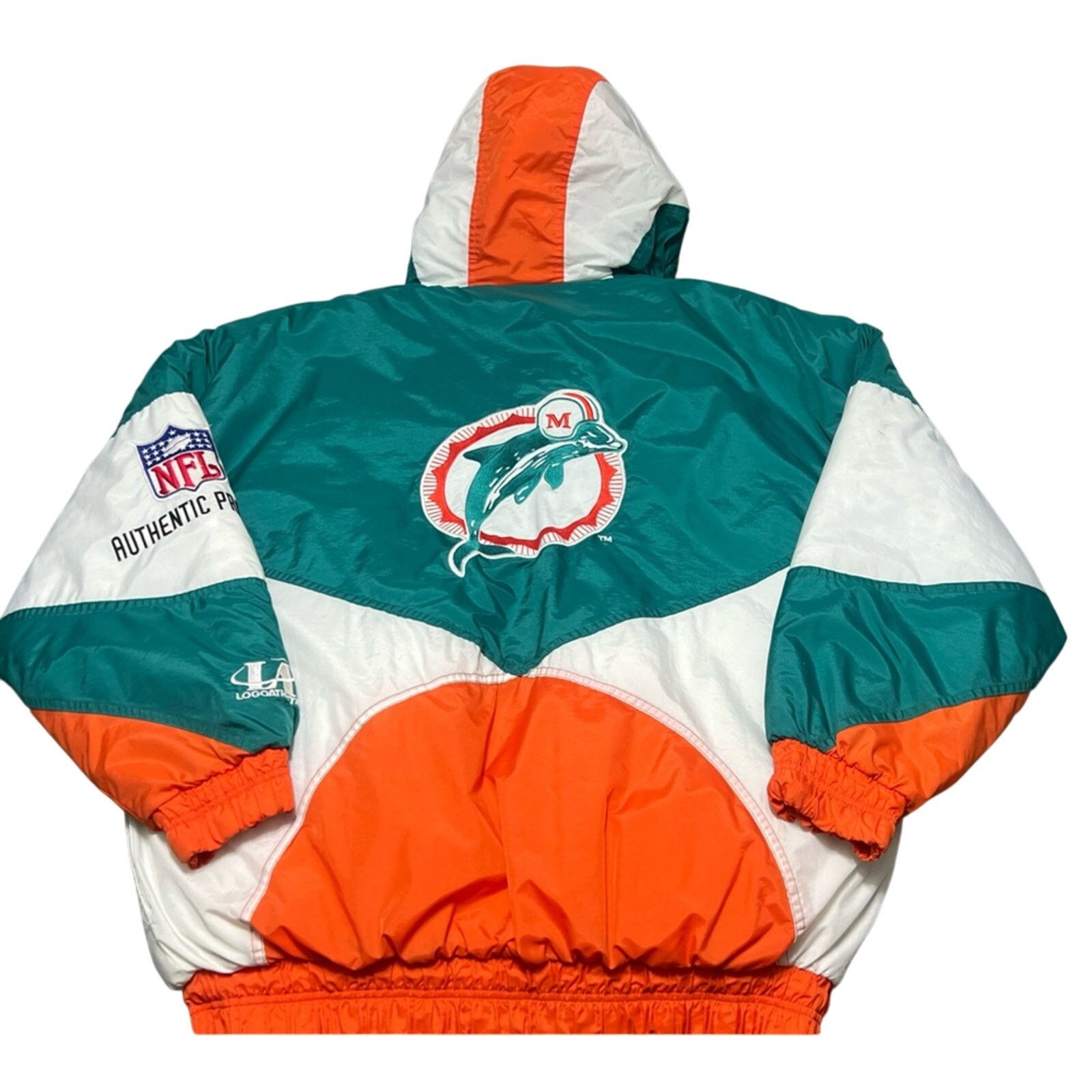 Logo Athletic VTG 90s Miami Dolphins Pro Line Logo Athletic Puffer Jacket Size US L / EU 52-54 / 3 - 7 Thumbnail