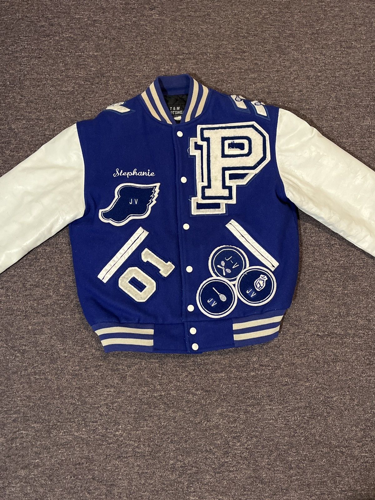 Vintage Vintage Blue Varsity Letterman Jacket – 2010 Size US M / EU 48-50 / 2 - 2 Thumbnail