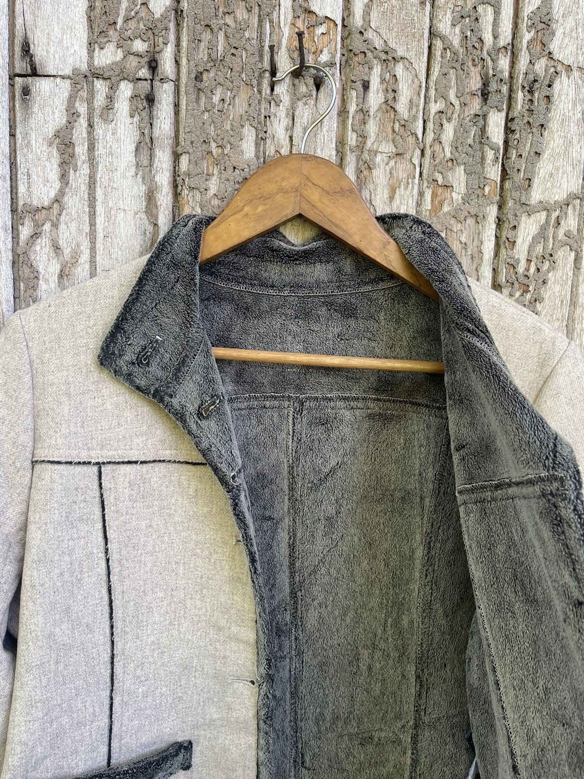 Designer AMISTA Panelled Wool-Blend Fleece Jacket Size M / US 6-8 / IT 42-44 - 17 Thumbnail