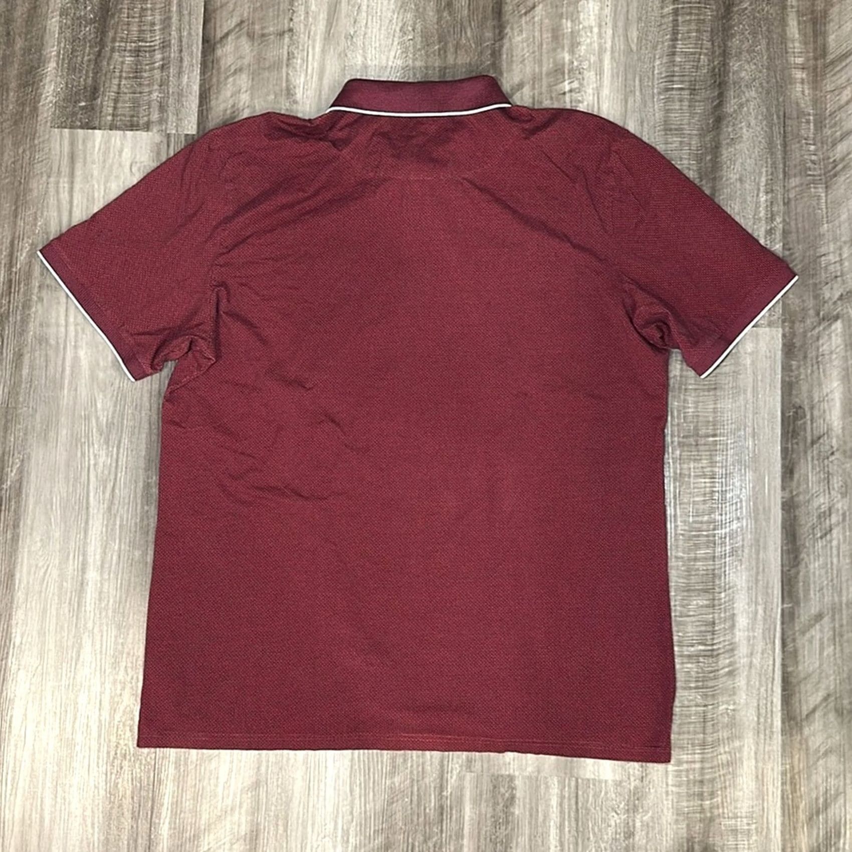 Vintage Buttercloth Polo Icy Cotton 2XL Men's Red Maroon/Black Cotton Shirt Shirt Size US XXL / EU 58 / 5 - 3 Thumbnail