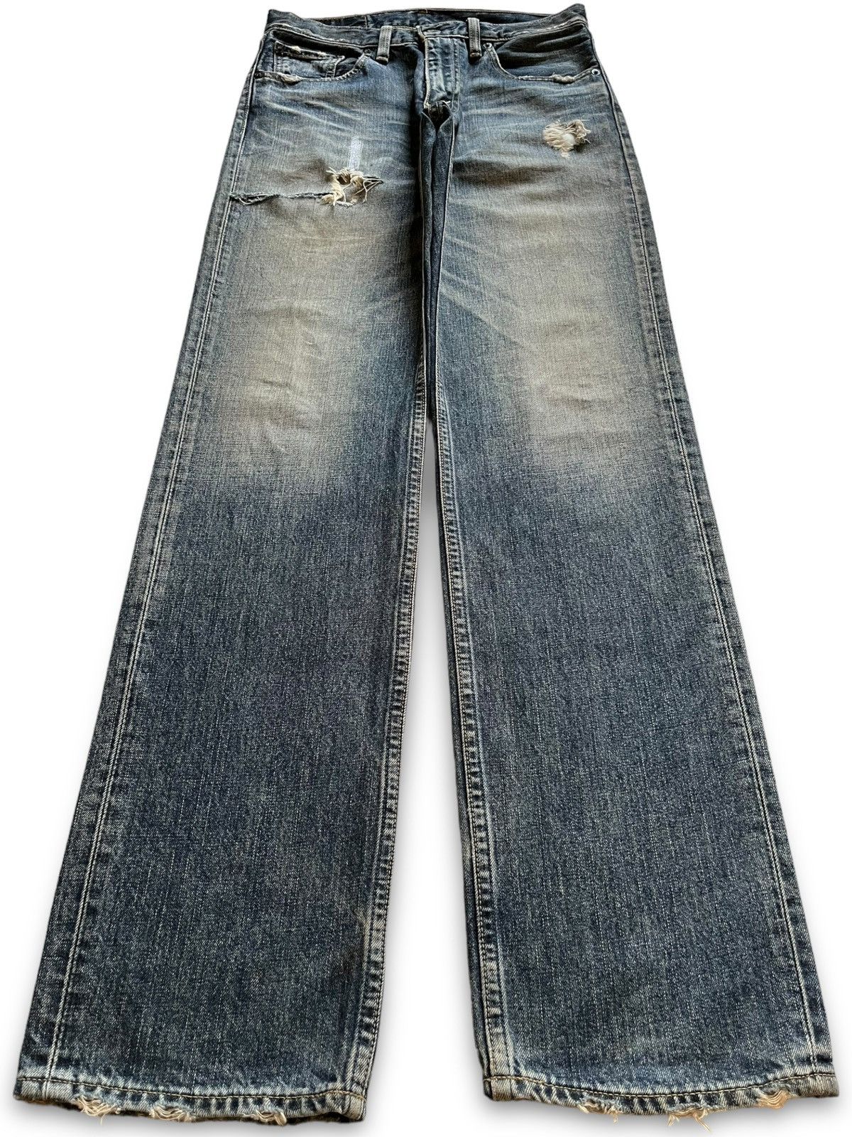 Levi's × Levi's Vintage Clothing Vintage 90s Levis 502 Distressed Mud Wash Loose Jeans Size US 29 - 1 Thumbnail