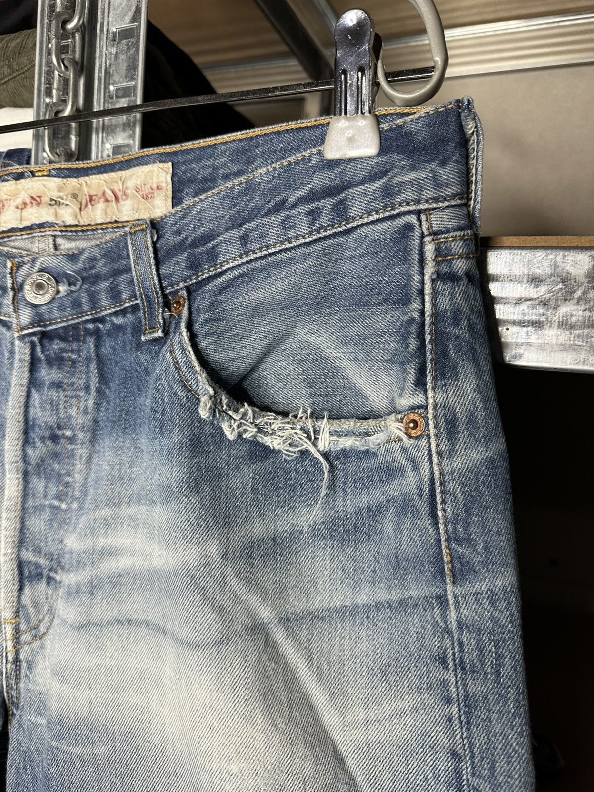 Levi's Levi’s 501 LTD Edition Distressed Denim Jeans Size 34x32 Size US 34 / EU 50 - 9 Thumbnail
