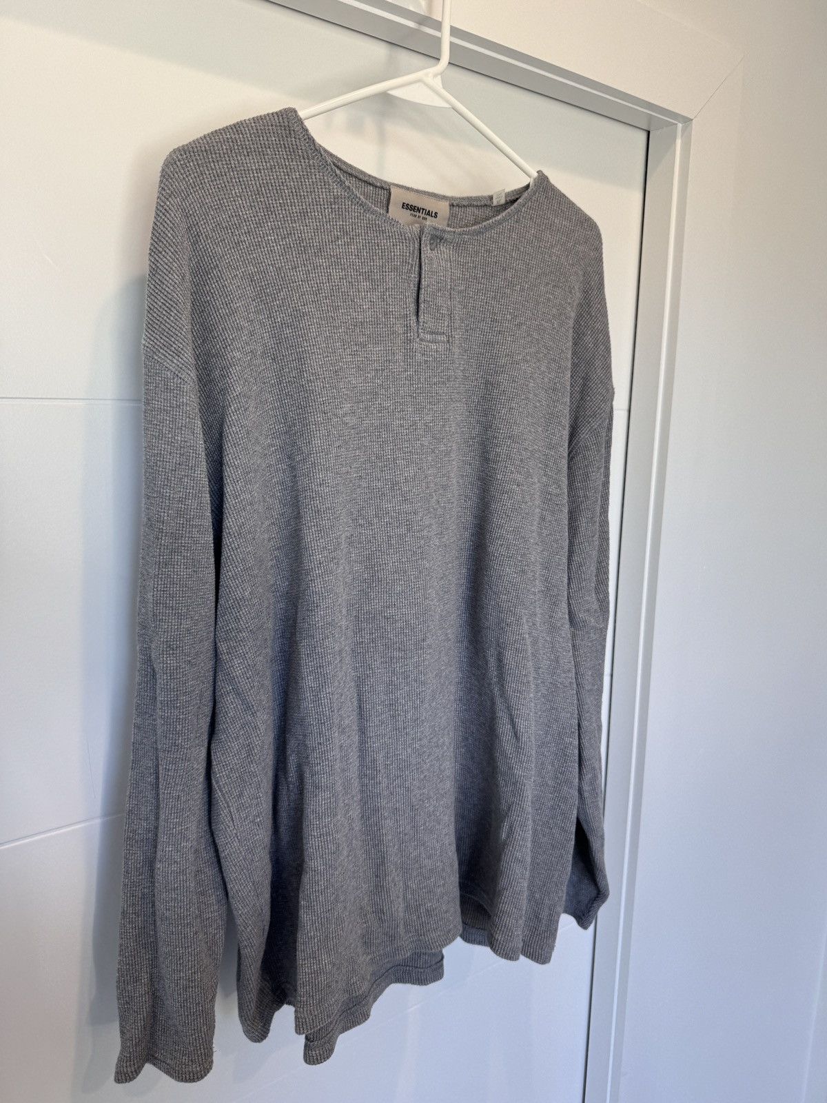 Essentials Fear of God Essentials Mens Gray Waffle LS Sweater Size XL Size US XL / EU 56 / 4 - 2 Thumbnail