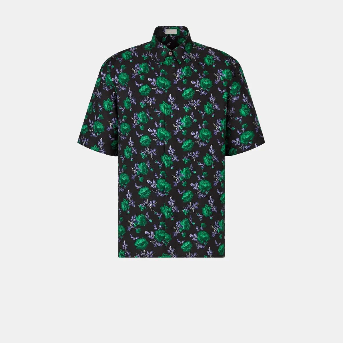 image of Dior O1W1Db10324 Short Sleeved Shirt In Black /green in Black/Green, Men's (Size XL)