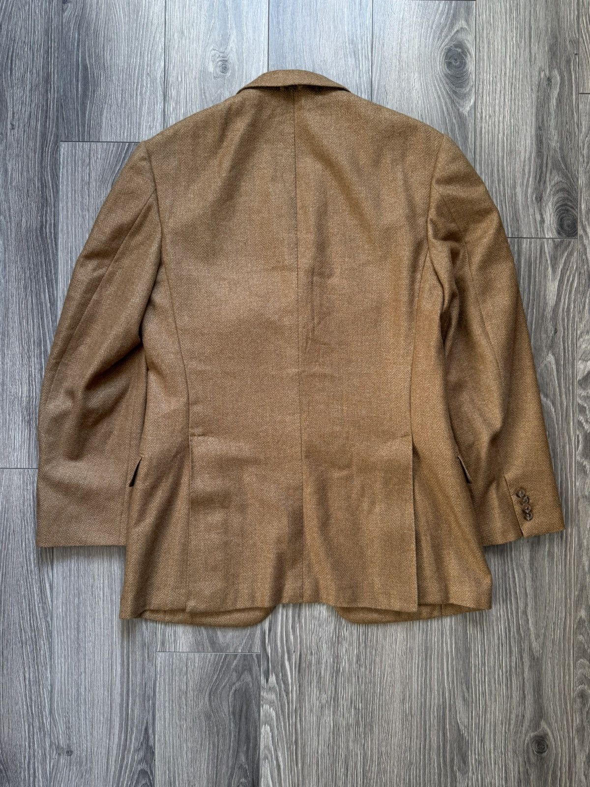 Ermenegildo Zegna Ermenegildo Zegna lana/camello/silk blazer jacket 48R Size 48R - 7 Thumbnail