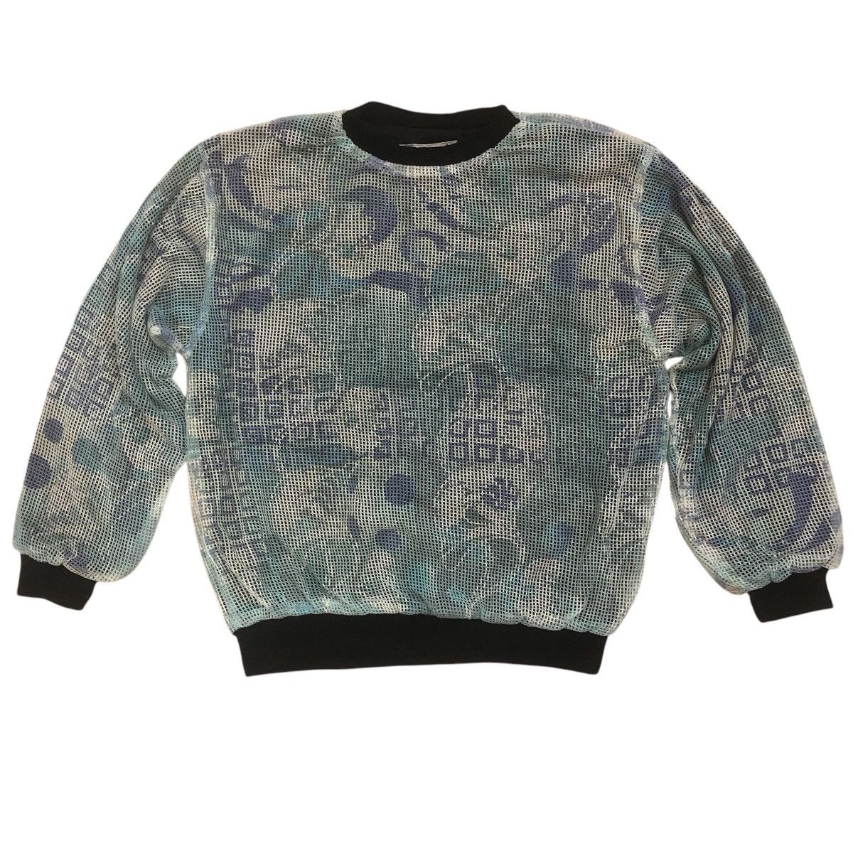 Handmade × Shades Of Grey Handmade Fishnet Panorama Grafic 2 Layer Sweater Size US L / EU 52-54 / 3 - 1 Thumbnail