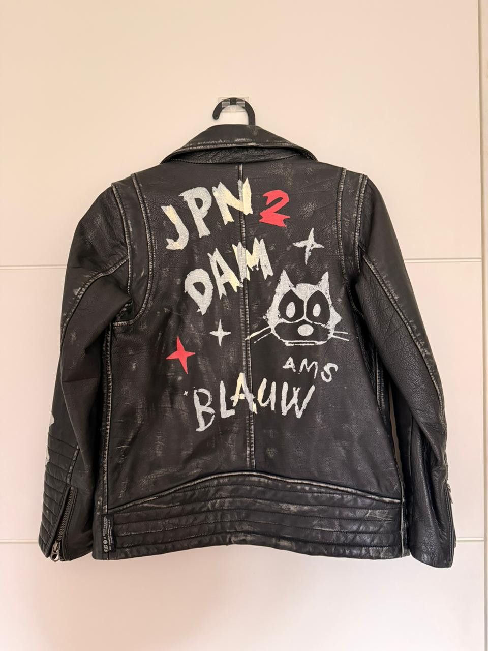 Scotch & Soda Archive Piece - Scotch & Soda x Felix the Cat Leather Jacket Size XS / US 0-2 / IT 36-38 - 1 Thumbnail