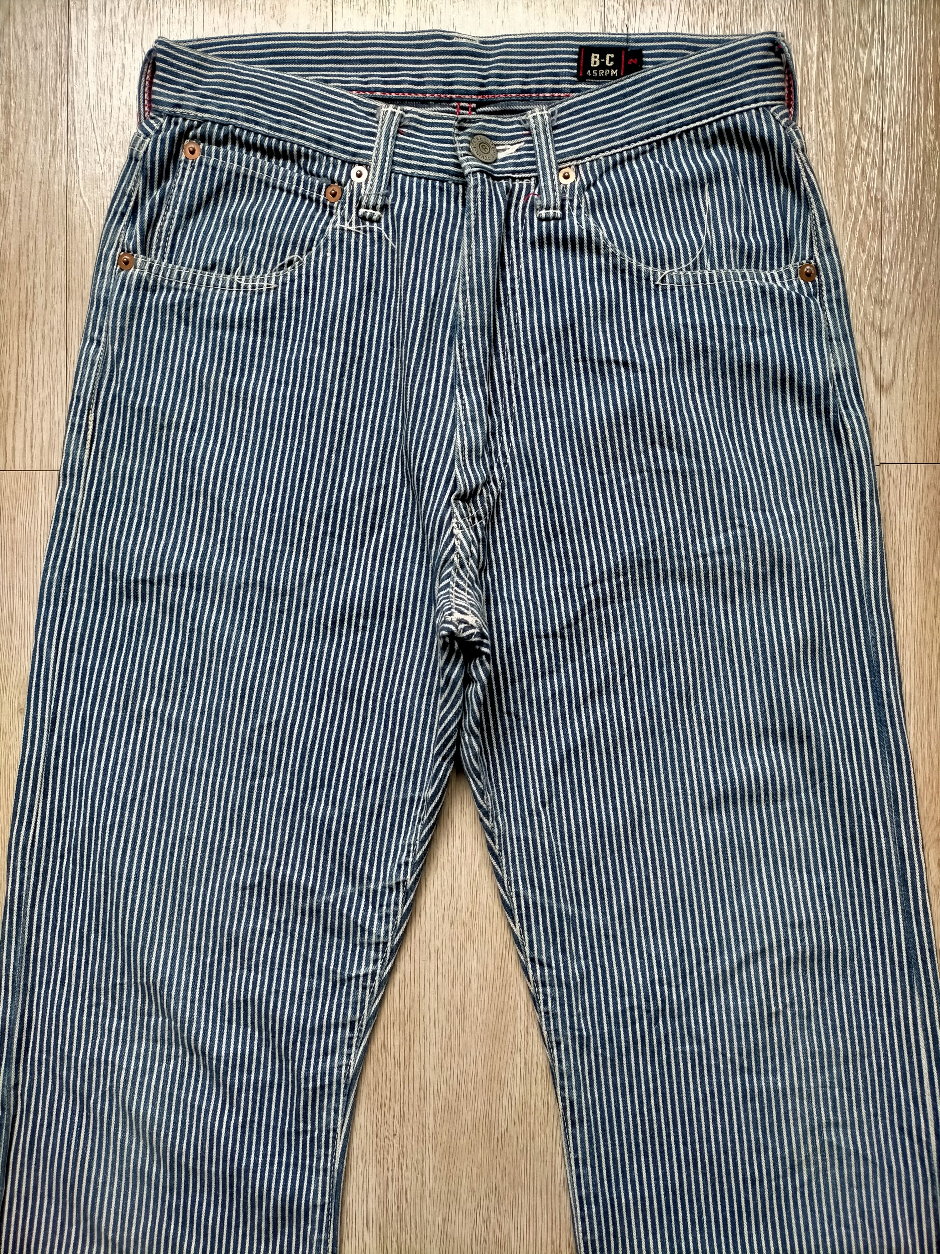 45rpm 45rpm Hickory Stripe Japan Denim pants Size US 28 / EU 44 - 3 Thumbnail