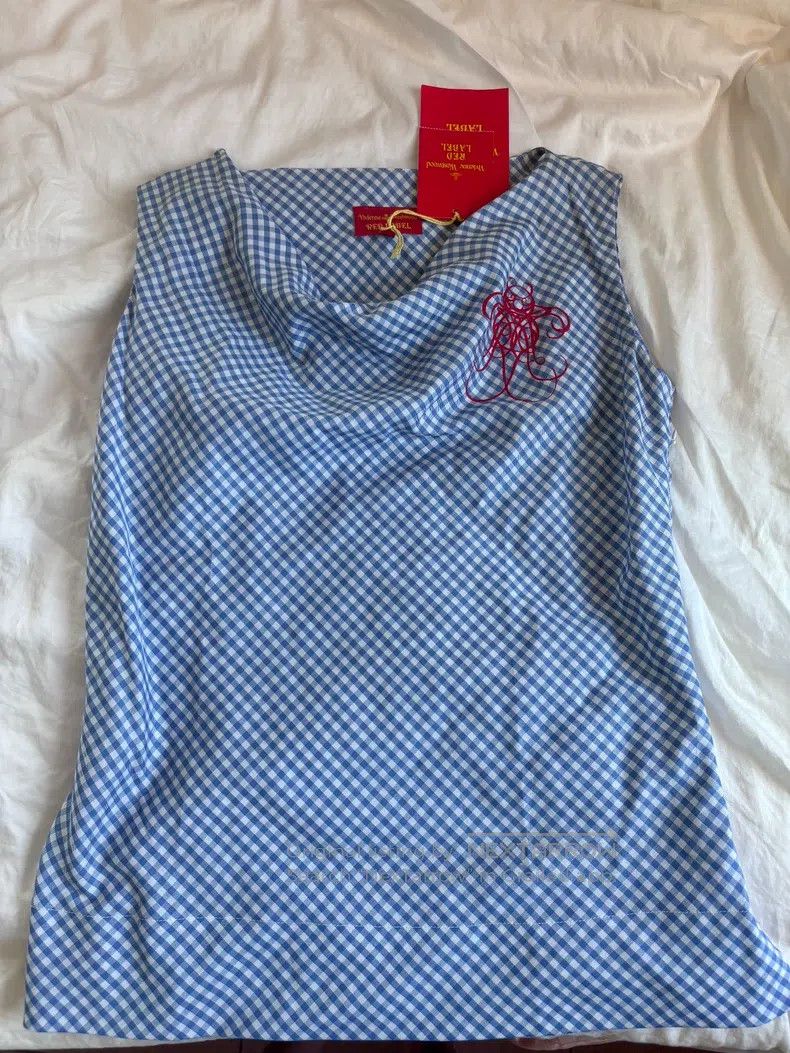 Vivienne Westwood Vivienne Westwood Blue Plaid Shirt, Draped Collar Shirt, S Size XS / US 0-2 / IT 36-38 - 1 Thumbnail