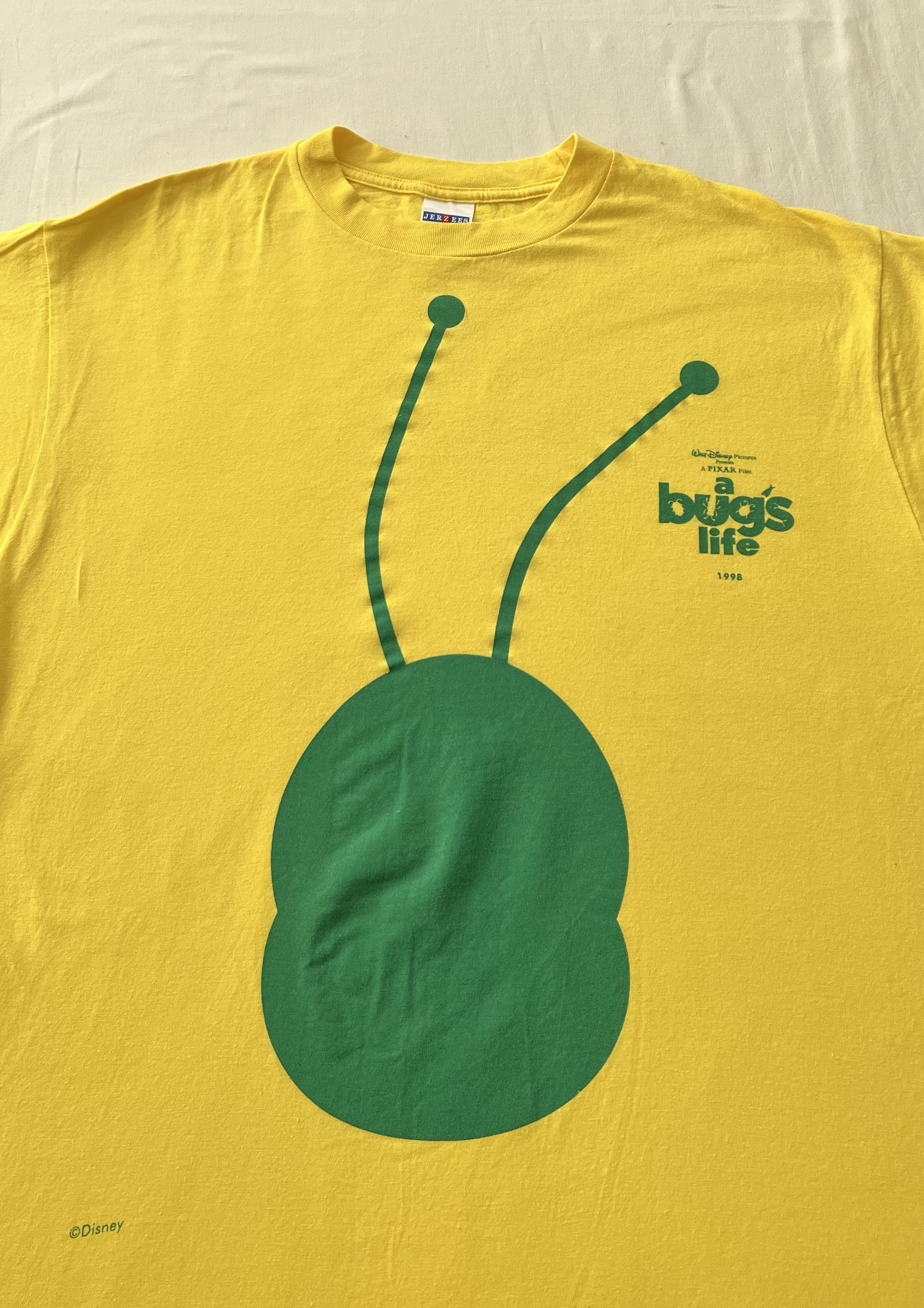 Cartoon Network Vintage 1998 A Bugs Life Movie Pixar Disney Promo Yellow Tee Size US L / EU 52-54 / 3 - 3 Thumbnail