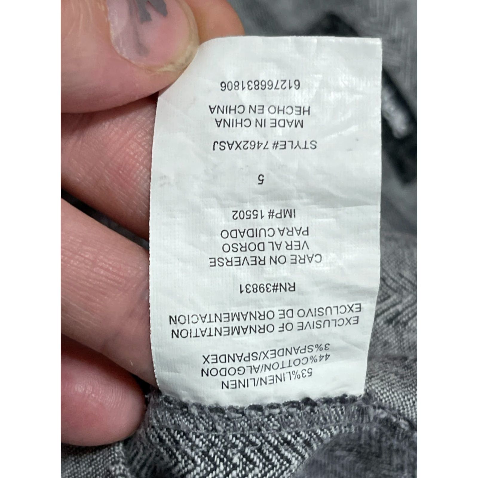 Vintage My Michelle Pants Women's Size 5 Gray Dress Pants Flared Size 27" / US 4 / IT 40 - 6 Thumbnail