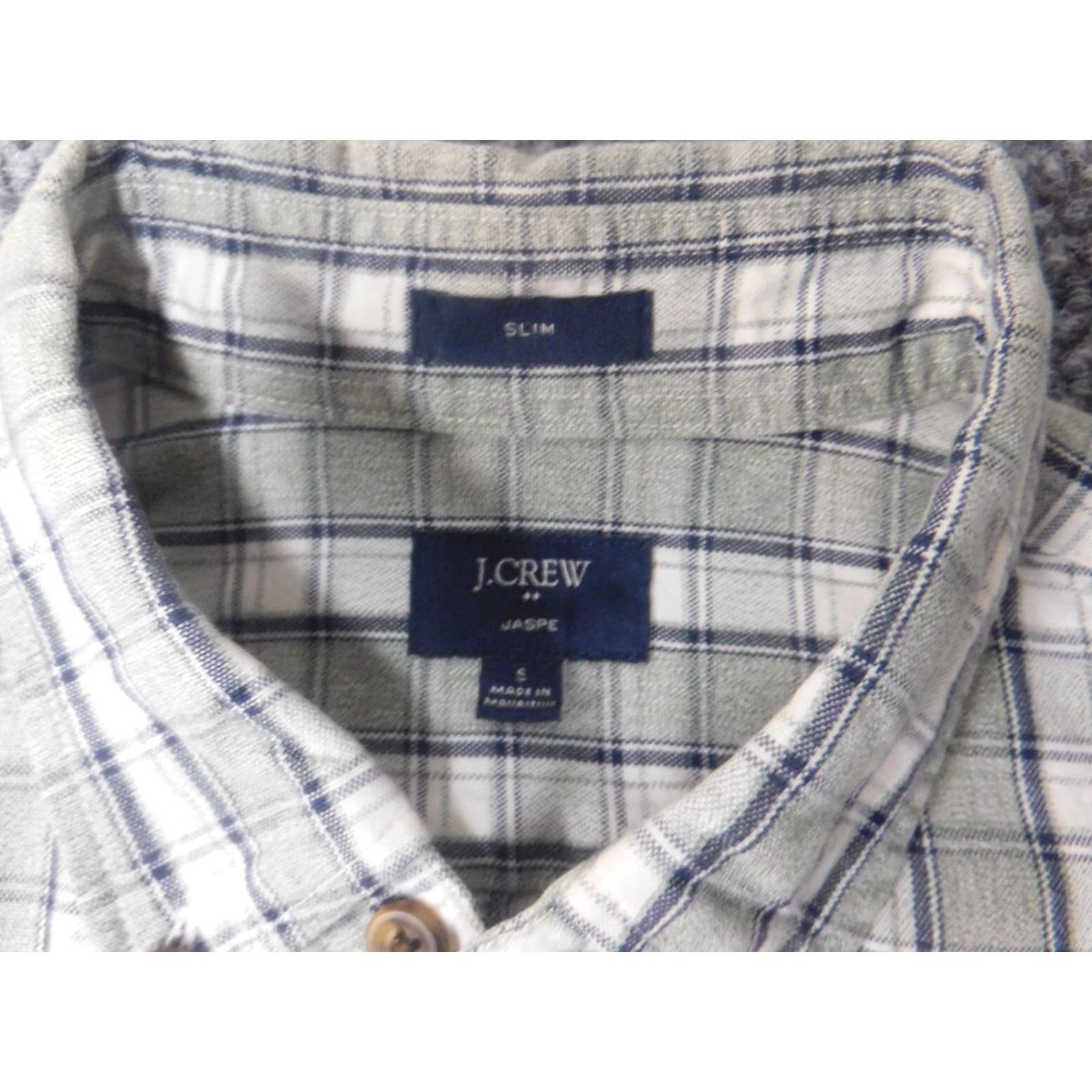 J.Crew J.CREW Shirt Slim Green Plaid Button-Down Mens Small Slim Button Up Regular Collar Size US S / EU 44-46 / 1 - 6 Thumbnail