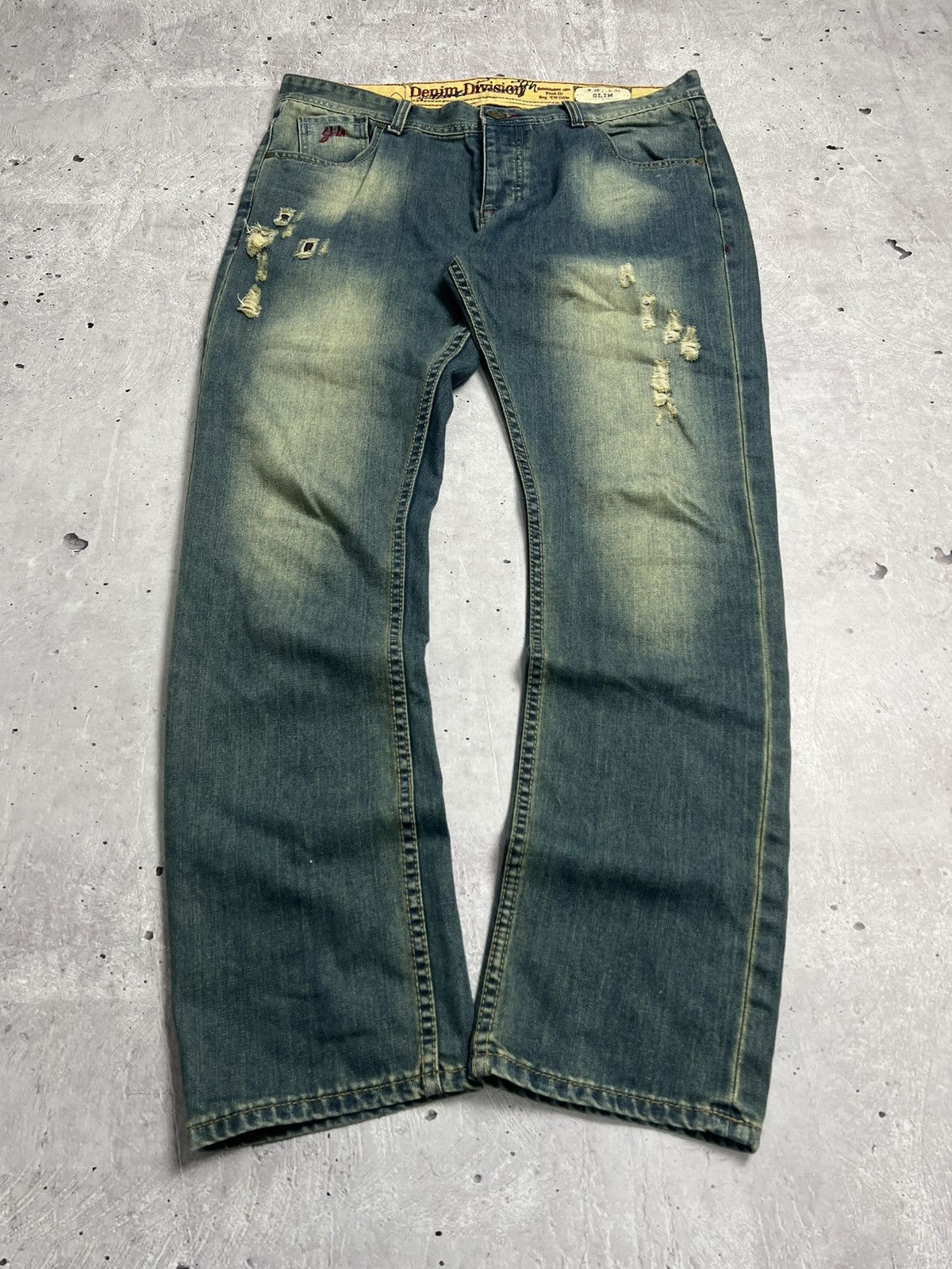 Vintage If Six Was Nine Style Washed Distressed Jeans