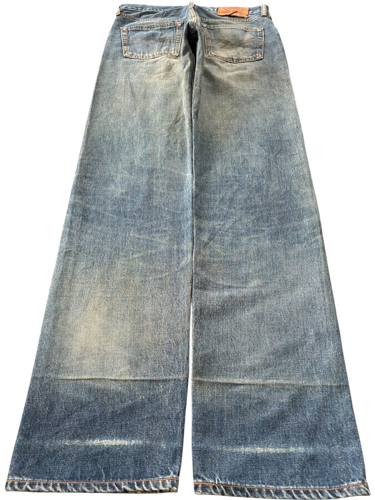 Levi's Vintage 80s Levis 502 Big E Selvedge Mud Wash Baggy Jeans Size US 32 / EU 48 - 3 Thumbnail